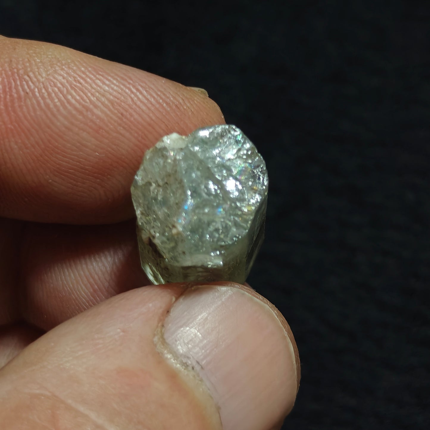 Natural green apatite crystal 7 grams