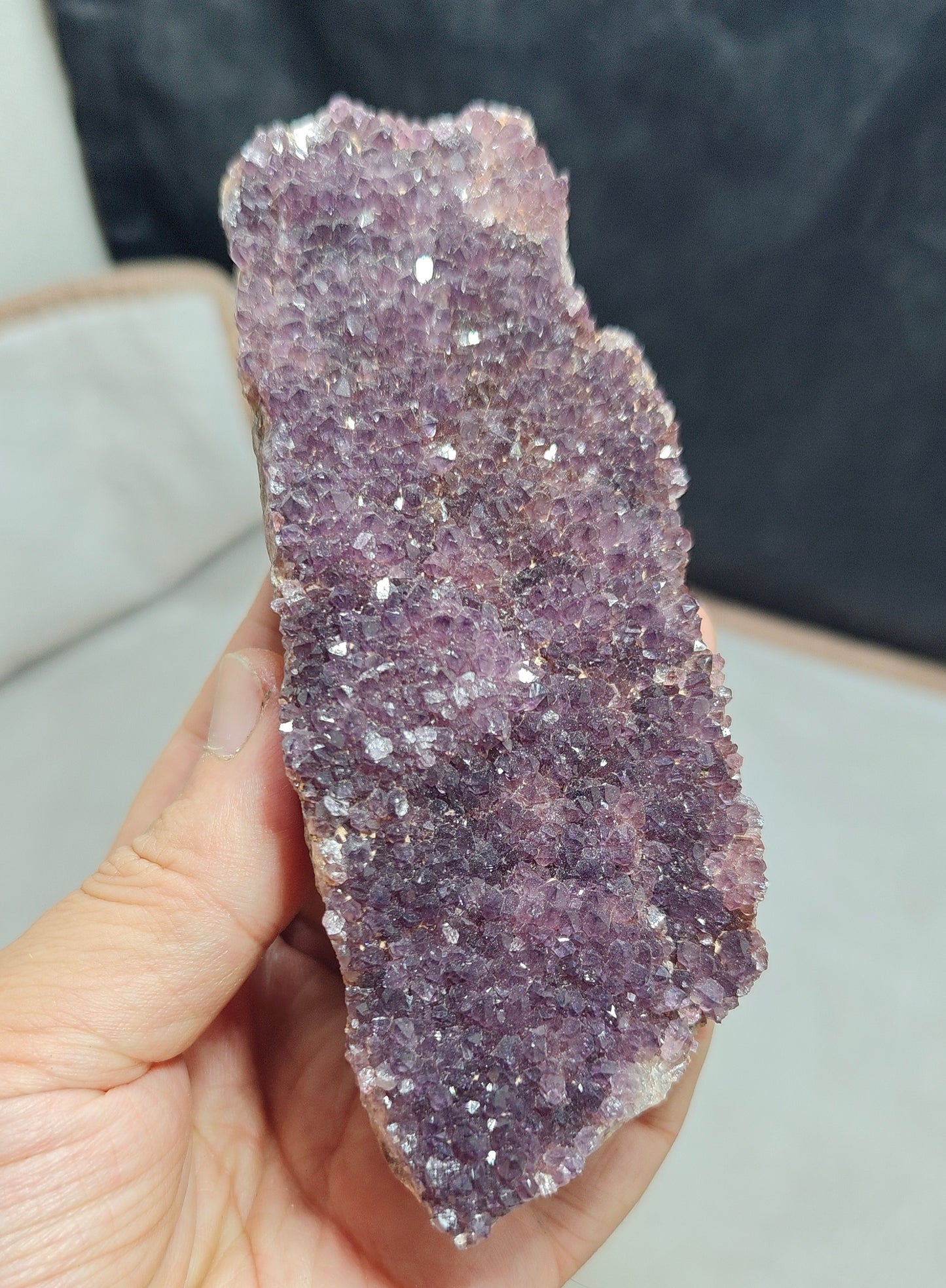 Natural Drusy Amethyst crystals Cluster 395 grams