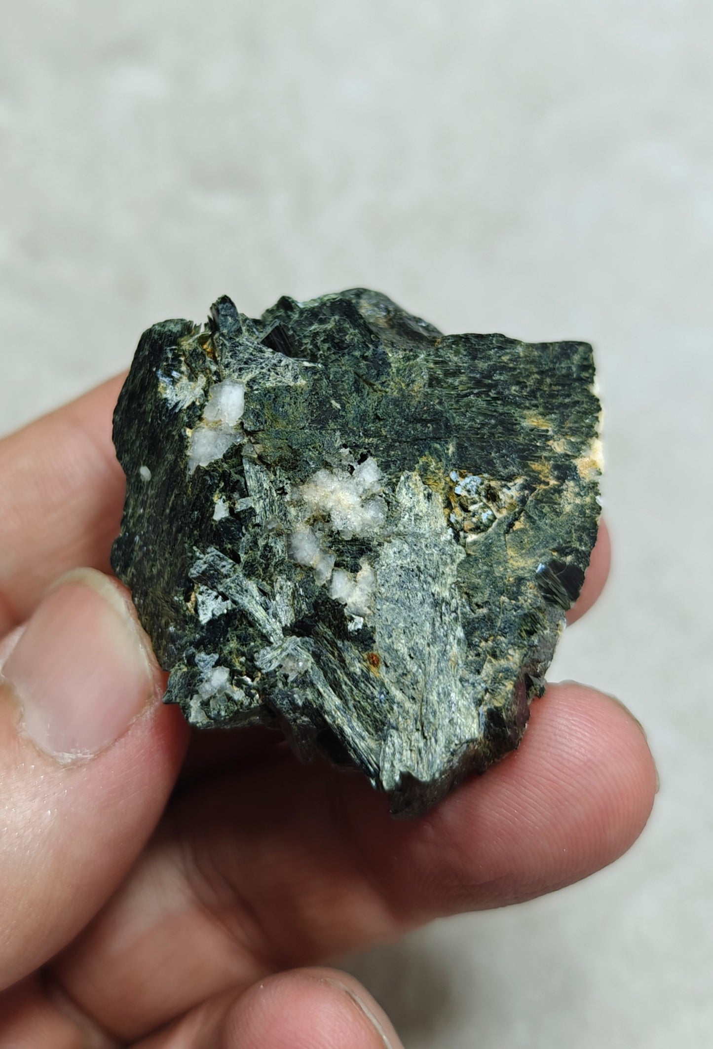 Single beautiful aesthetic aegirine crystals on matrix specimen 47 grams