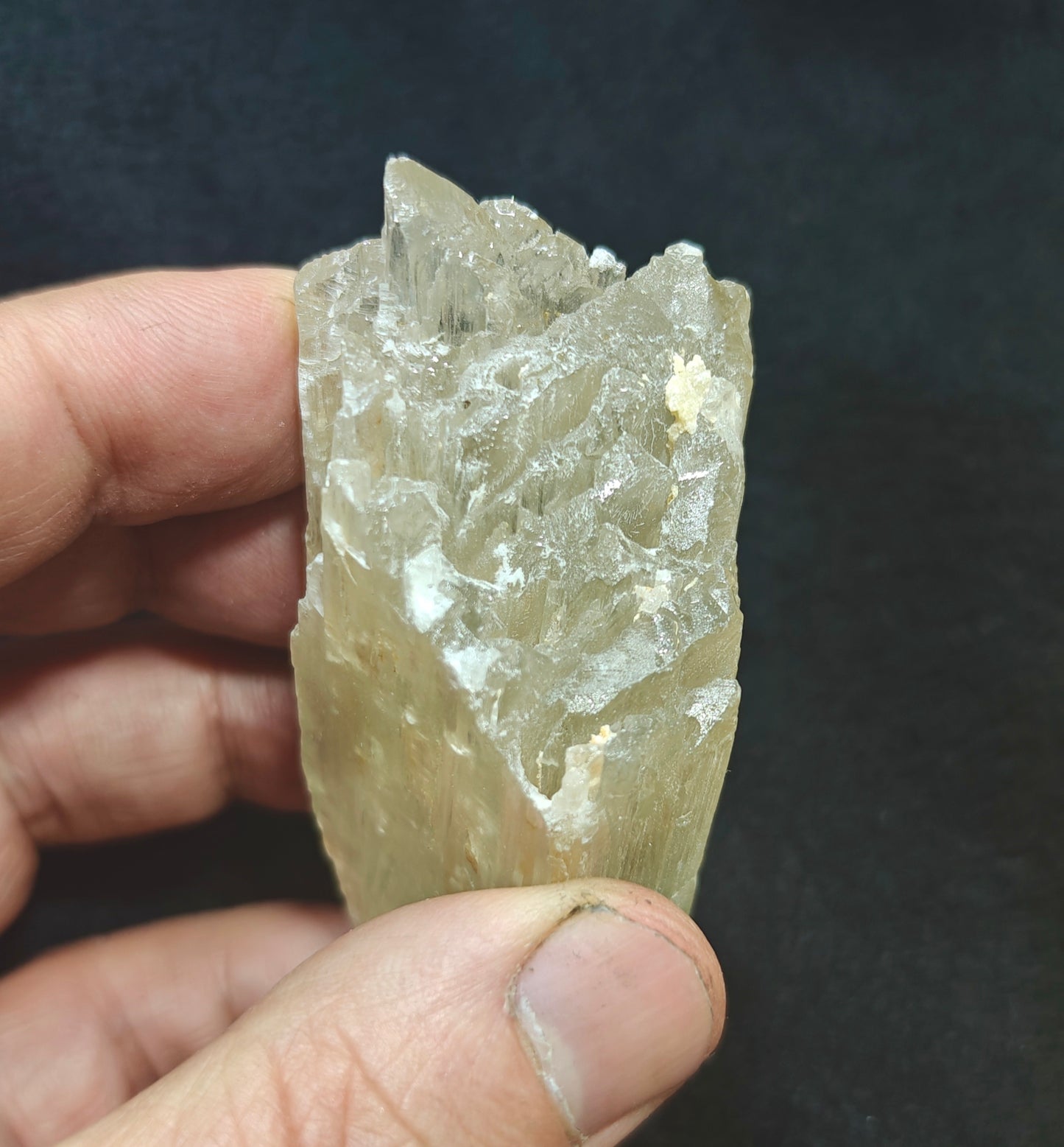 Natural etched spodumene crystal 134 grams