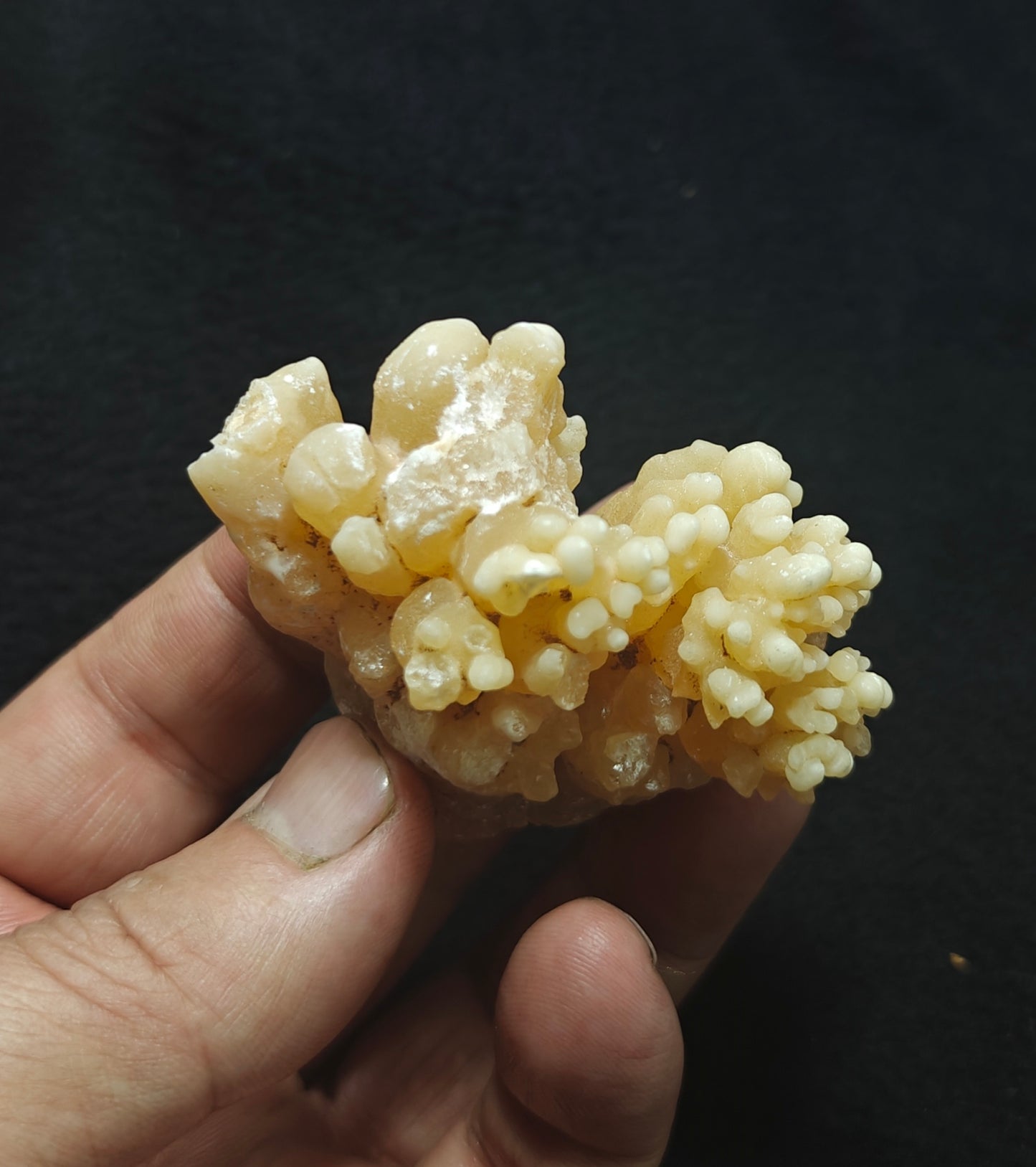 An aesthetic specimen of aragonite flower shape natural terminated crystals 89 grams