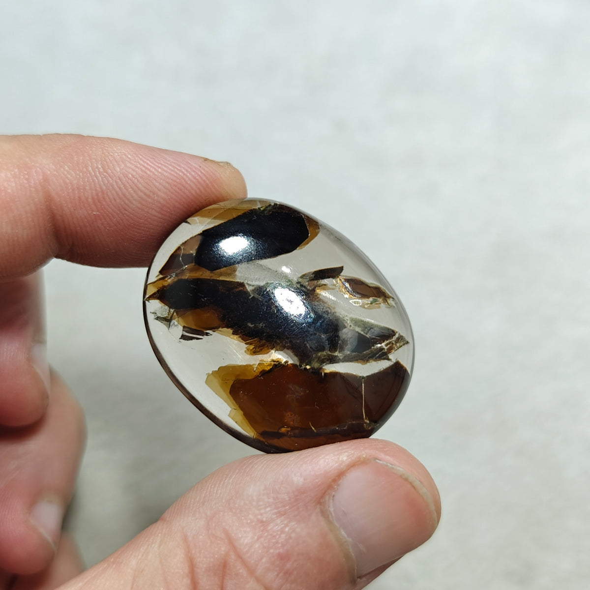 Mica included Quartz cabochon 88 carats