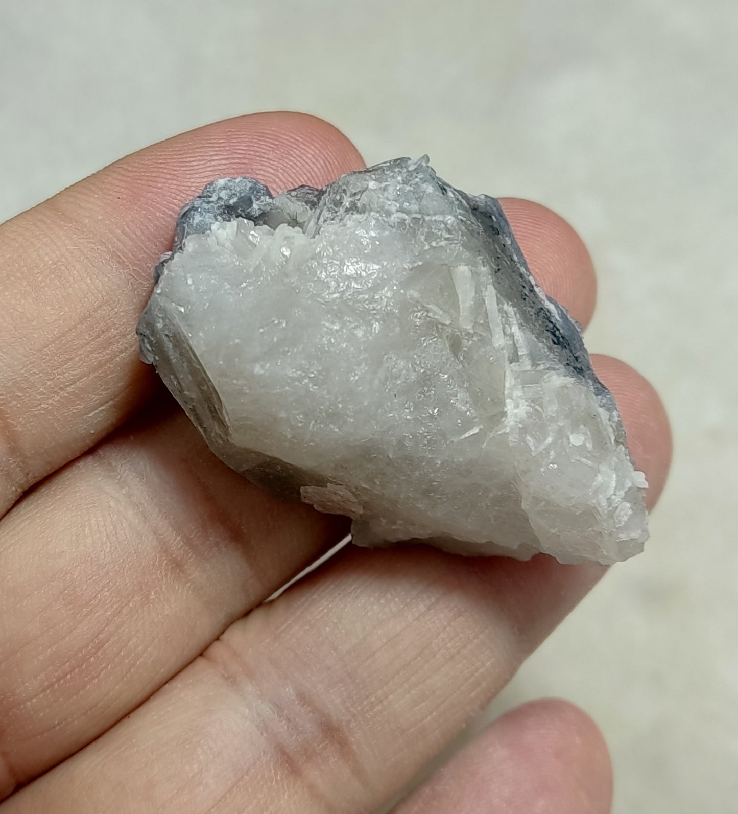 Natural Terminated Indicolite Blue Quartz Smoky Crystal 29 grams