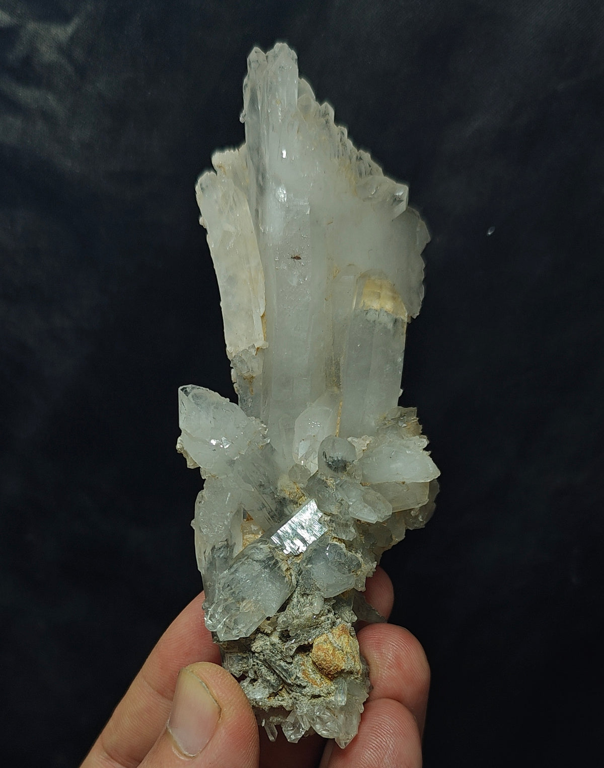 Chlorite Quartz Crystals cluster 135 grams