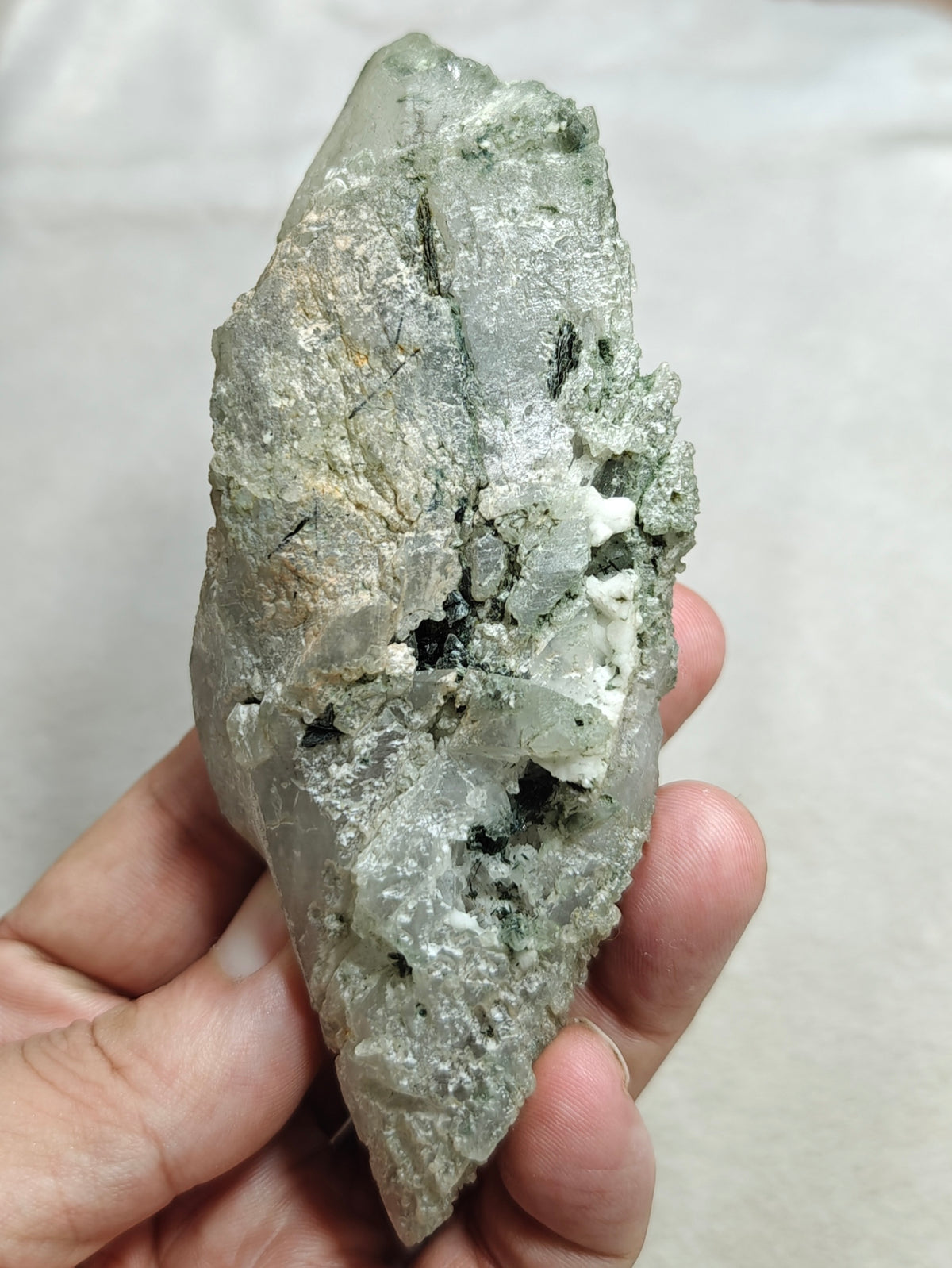 Natural Chlorite Quartz crystal 257 grams