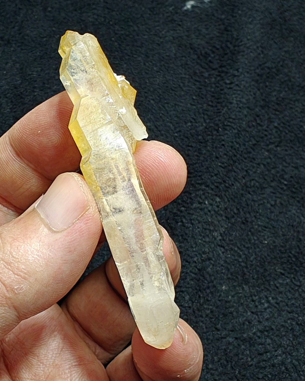 Natural iron included yellow faden quartz 16 grams