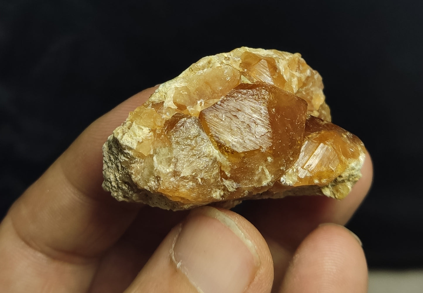 Garnet Variety Hessonite On Matrix 60 grams