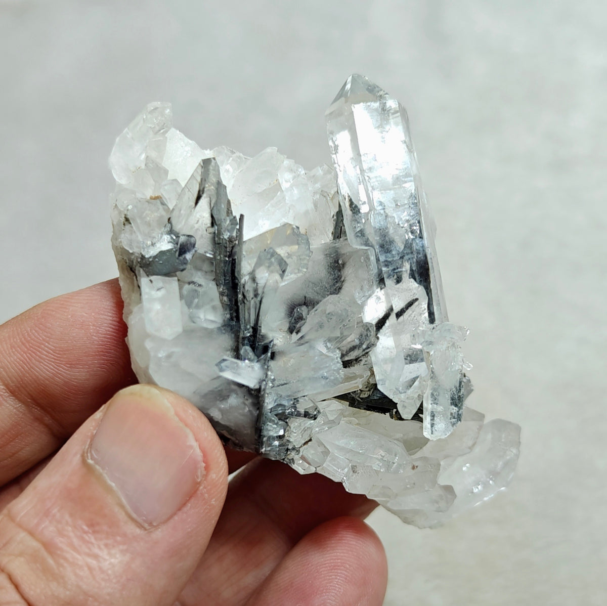 Natural brookite quartz cluster 62 grams
