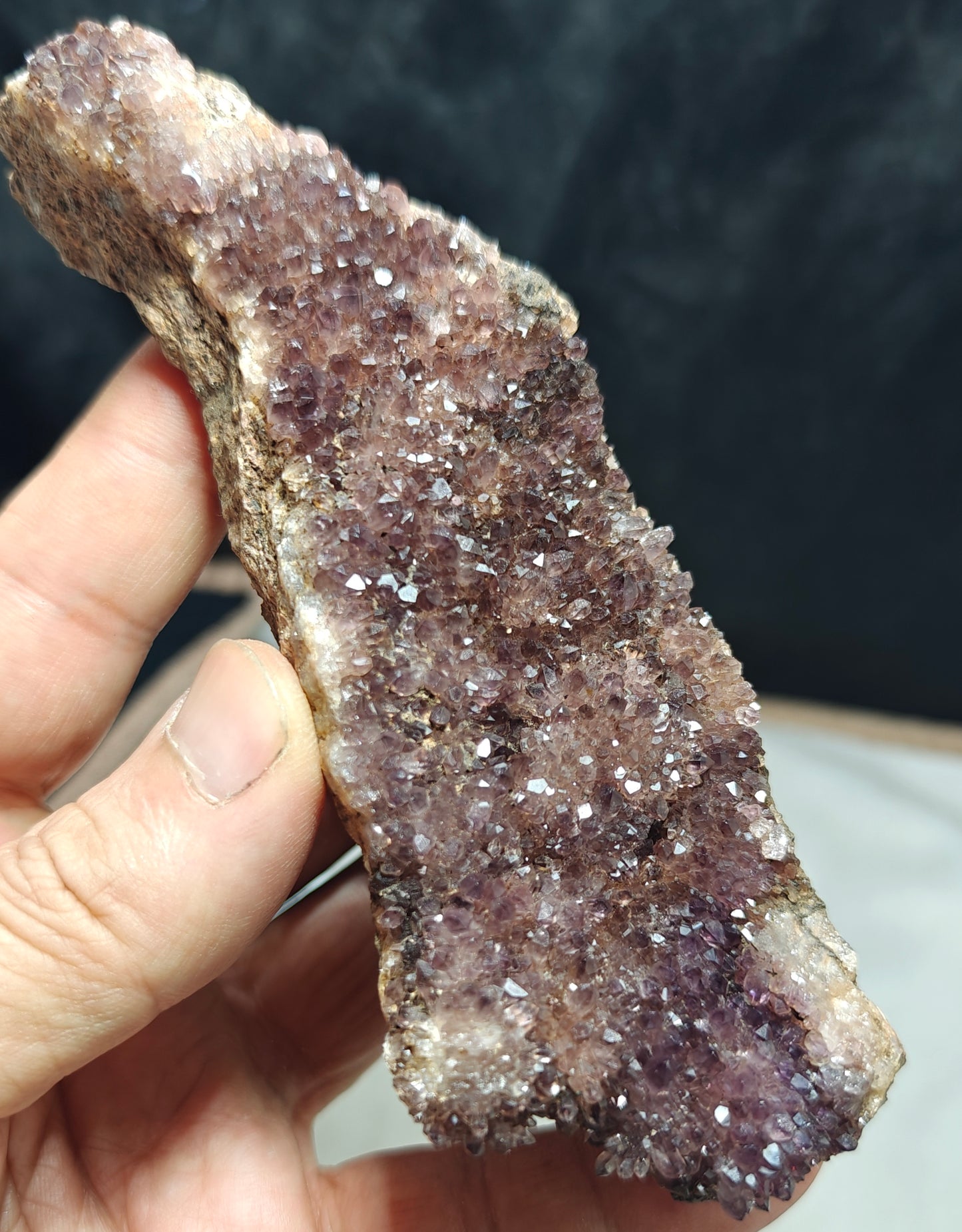 Natural Drusy Amethyst Cluster 258 grams