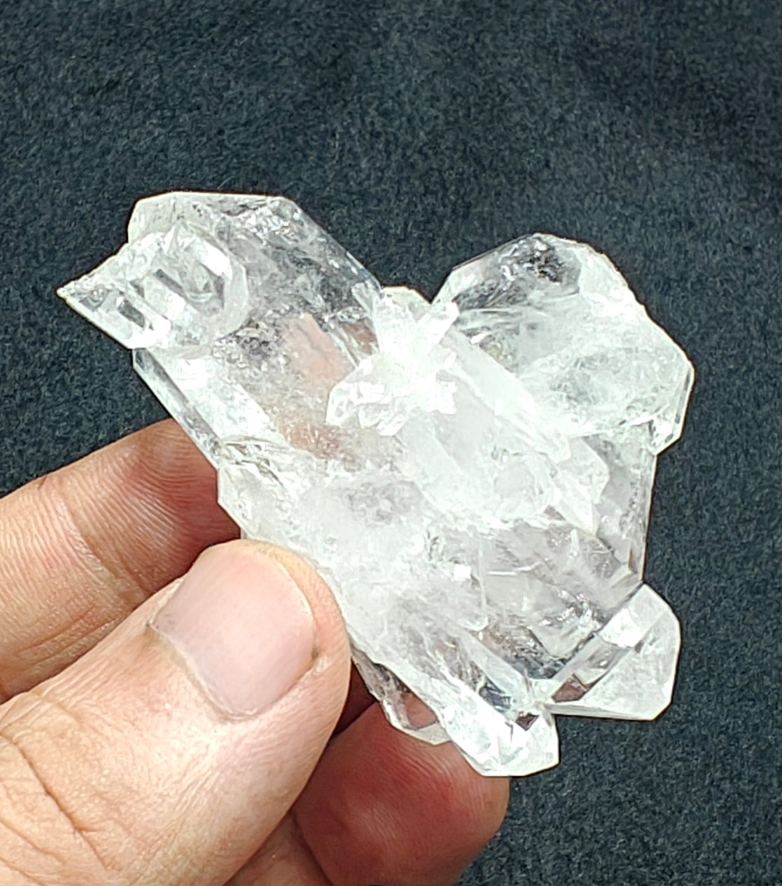 Single beautiful brookite included Quartz Crystals cluster 54 grams