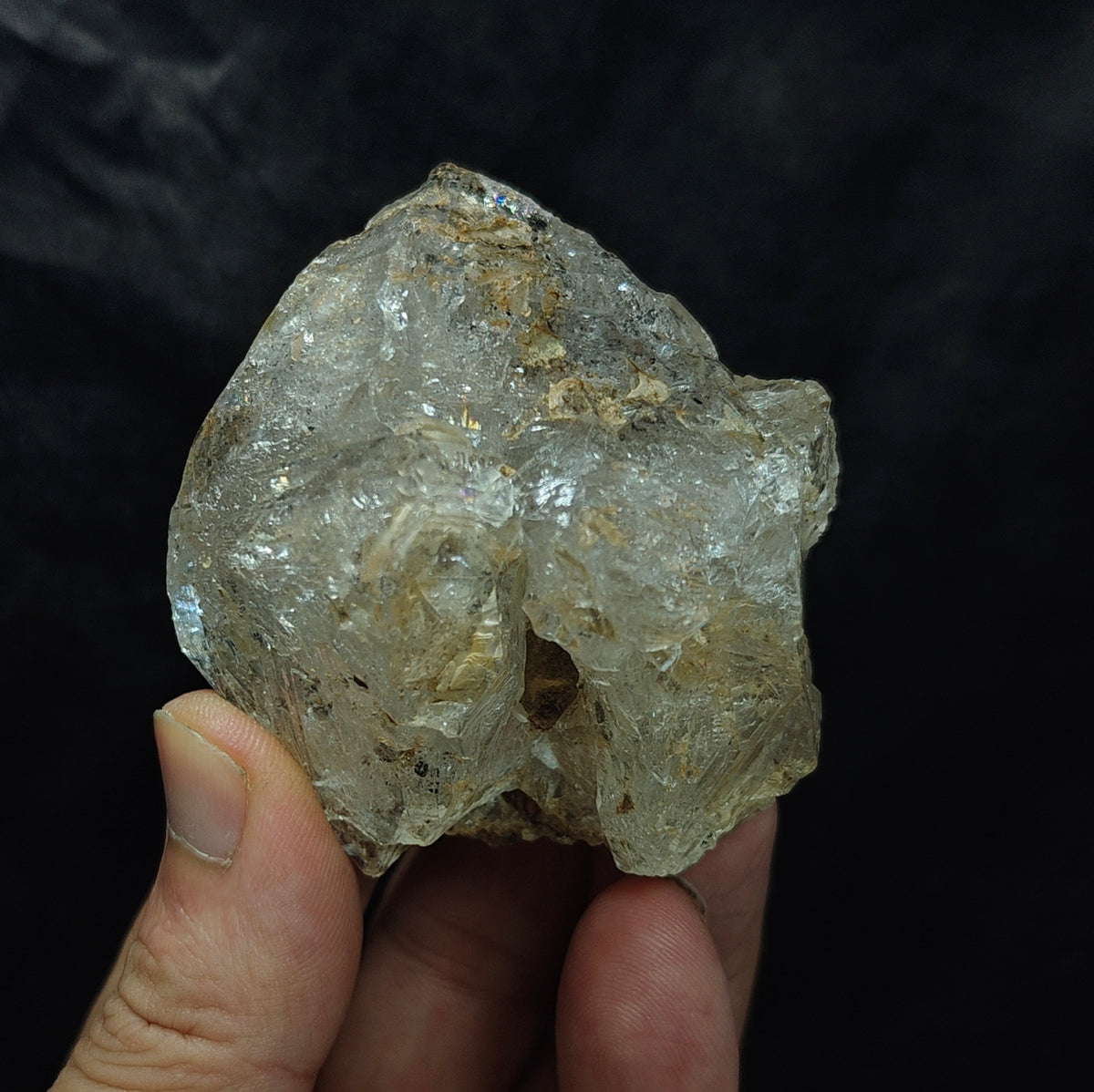 Natural Fenster Quartz Crystal with little clay inclusions 160 grams