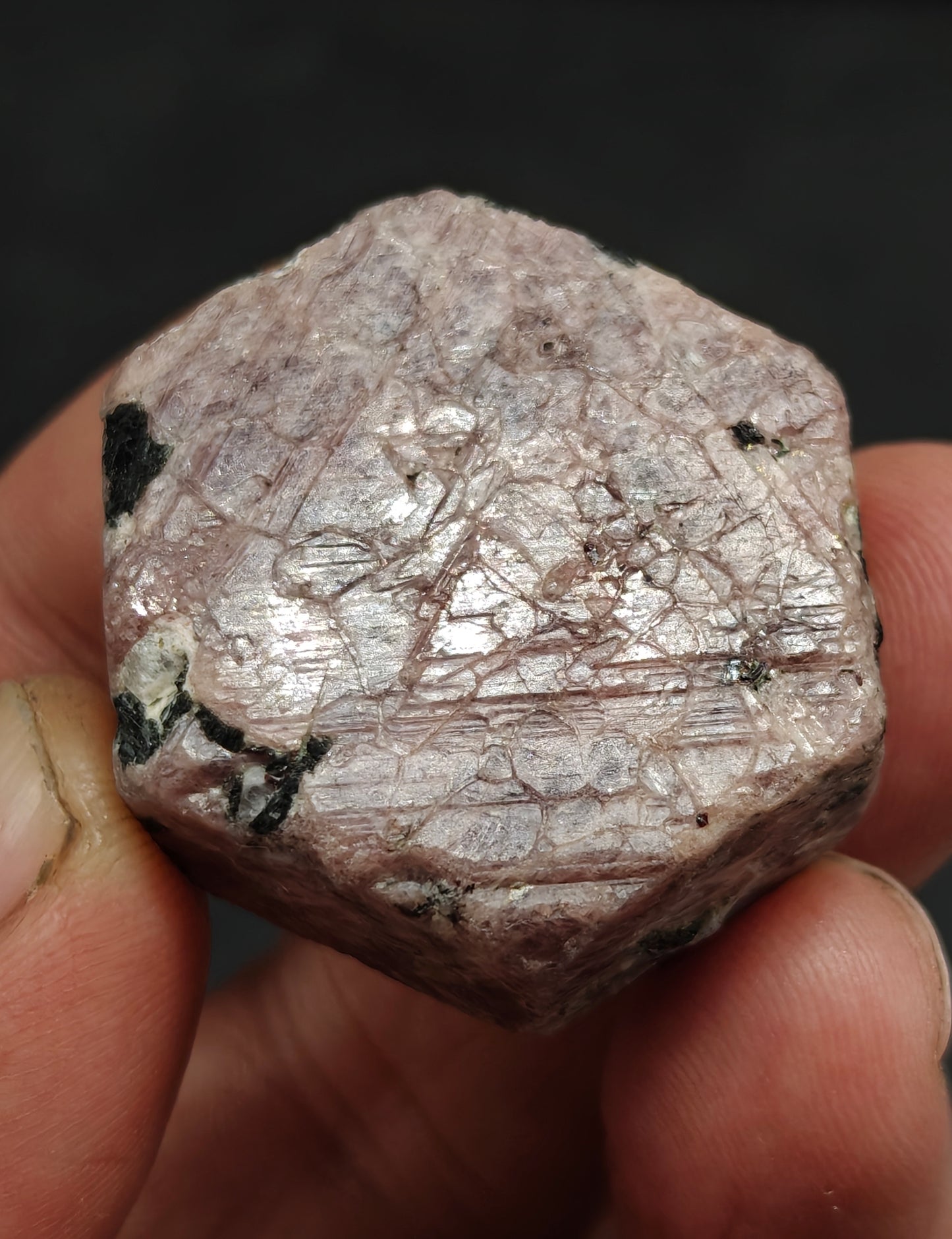 Natural hexagonal ruby corundum crystal 50 grams