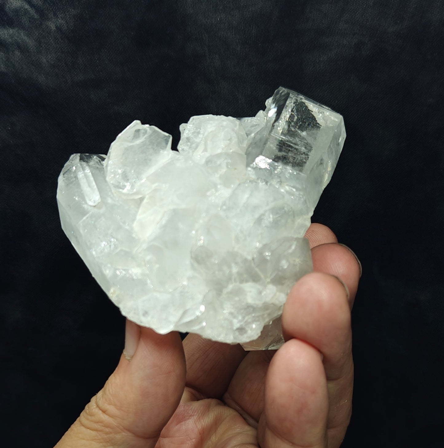 An amazing specimen of clear terminated quartz Crystals 193 grams
