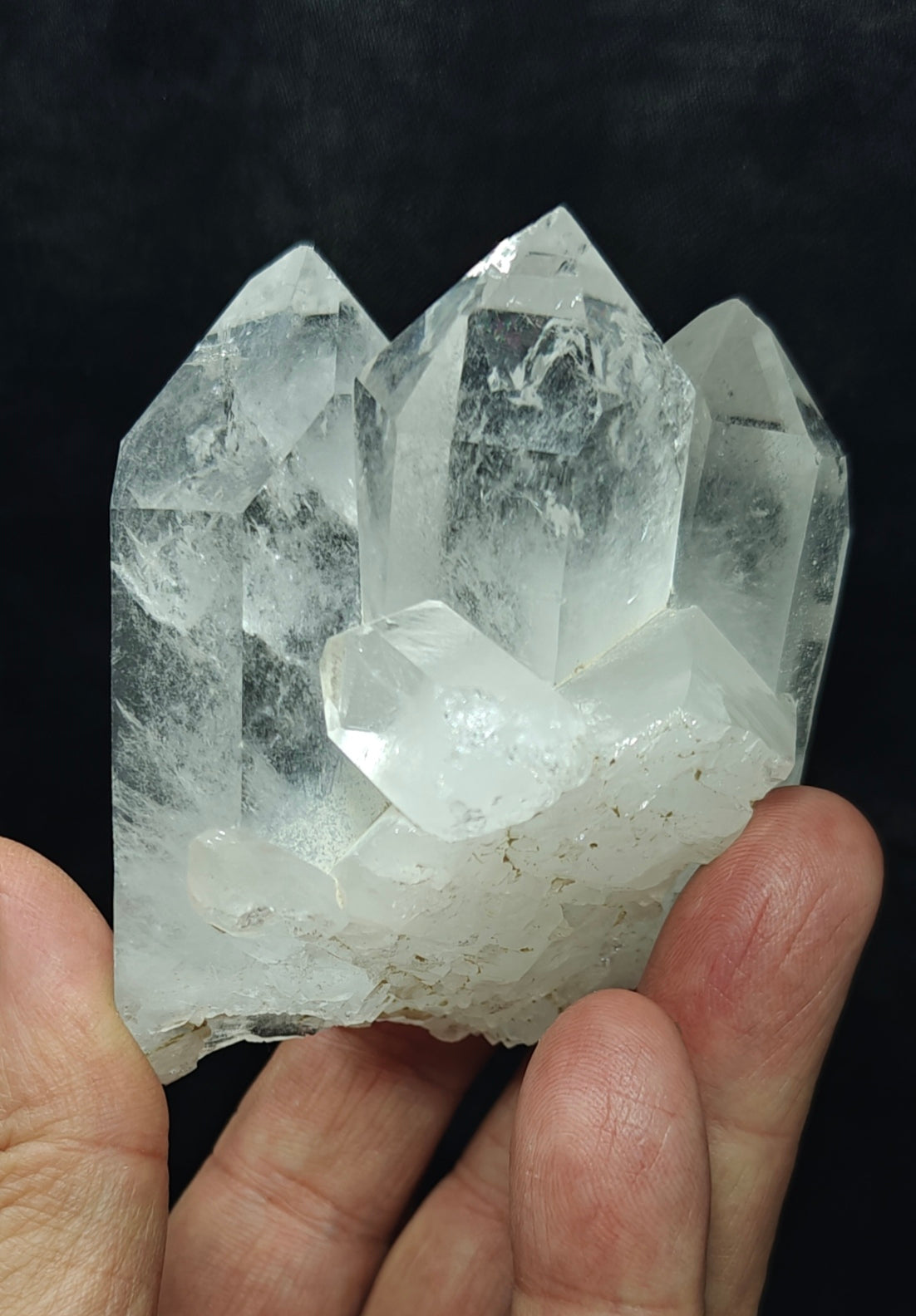 Natural clear Terminated Quartz Crystals cluster 250 grams