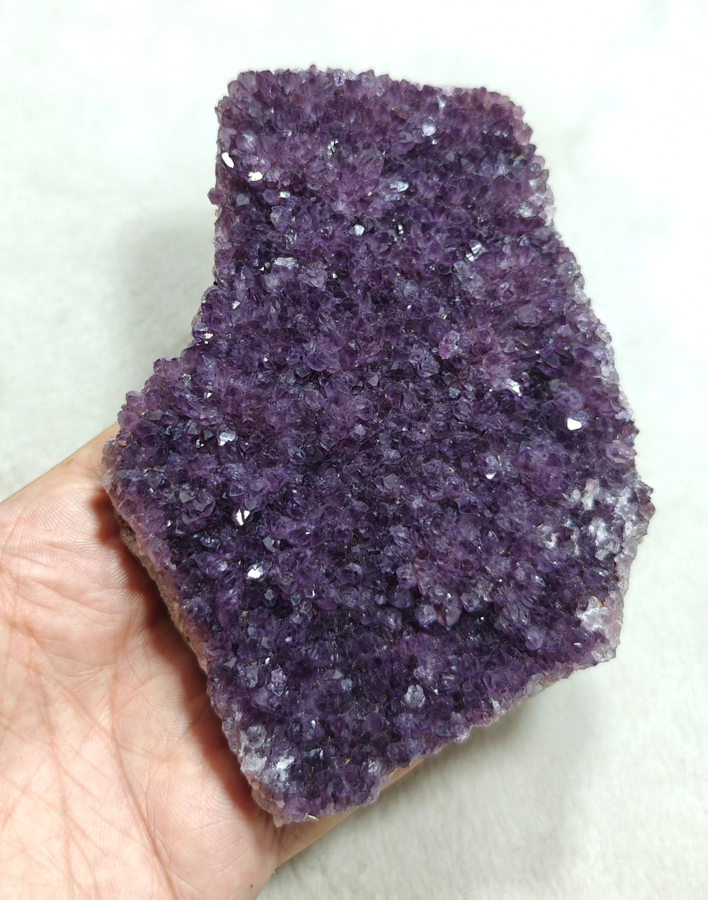 Natural drusy amethyst Clusters plate 402 grams