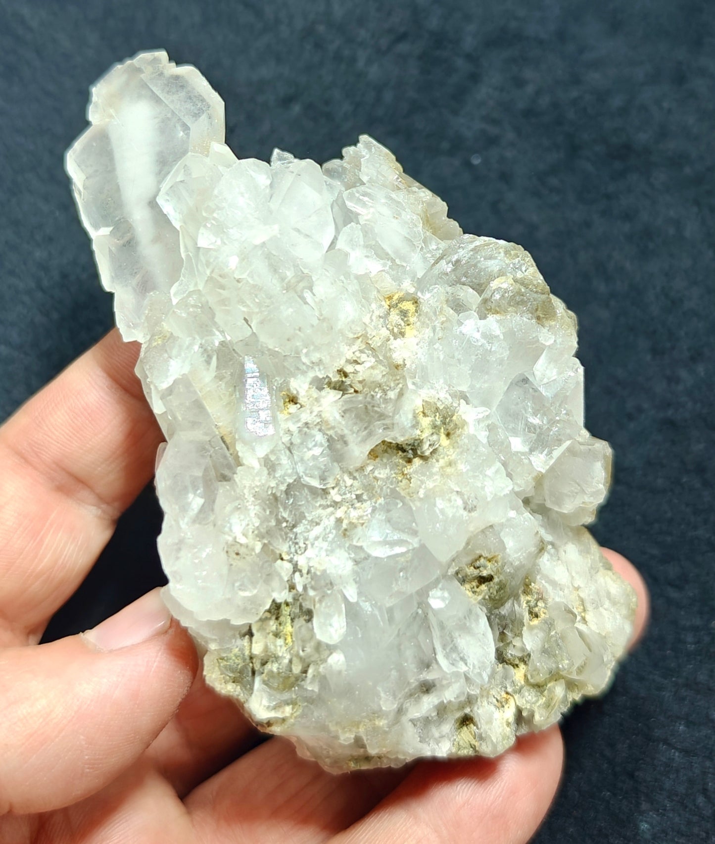 Natural Faden Quartz Crystal Specimen with chlorite inclusions 230 grams