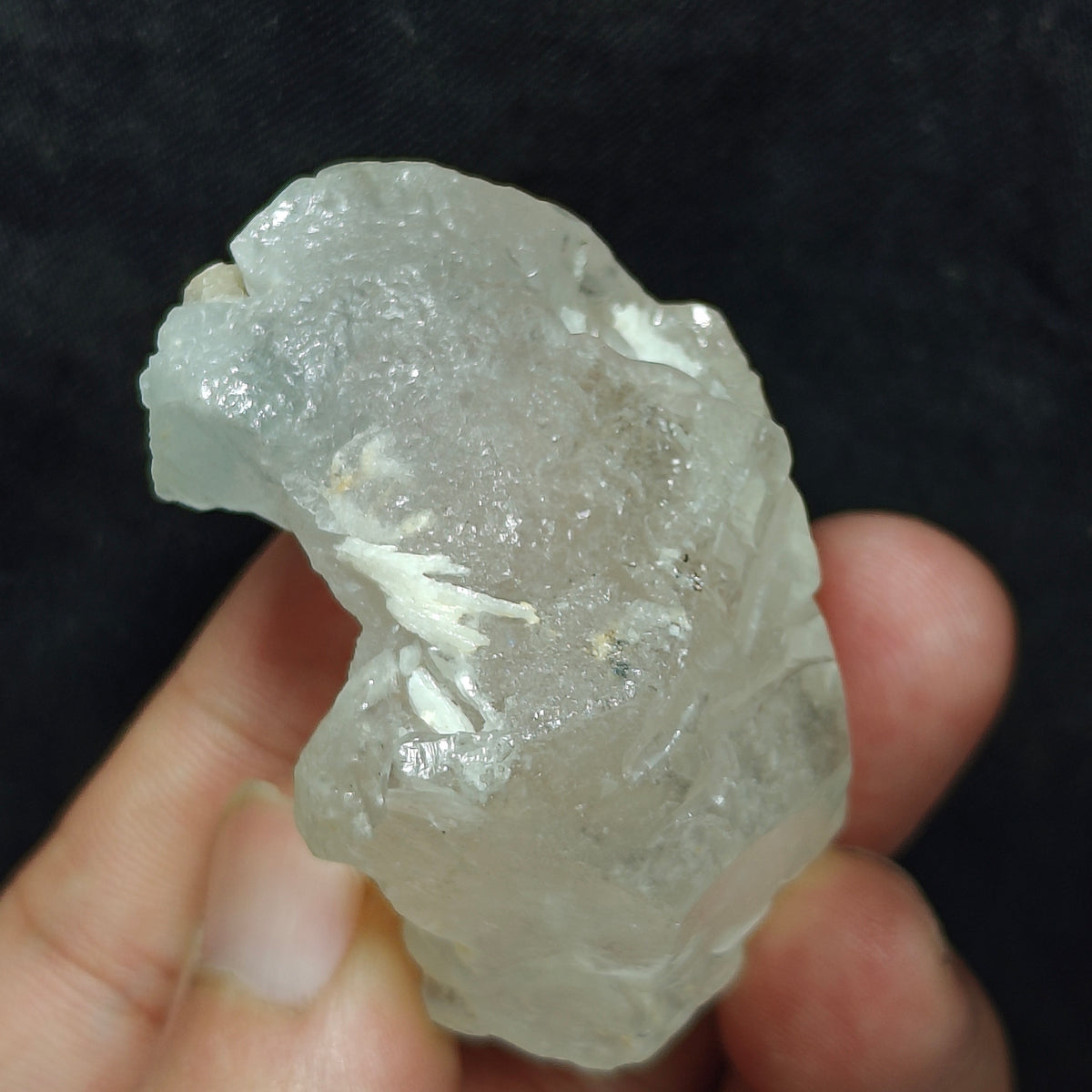 Natural etched terminated morganite crystal 78 grams