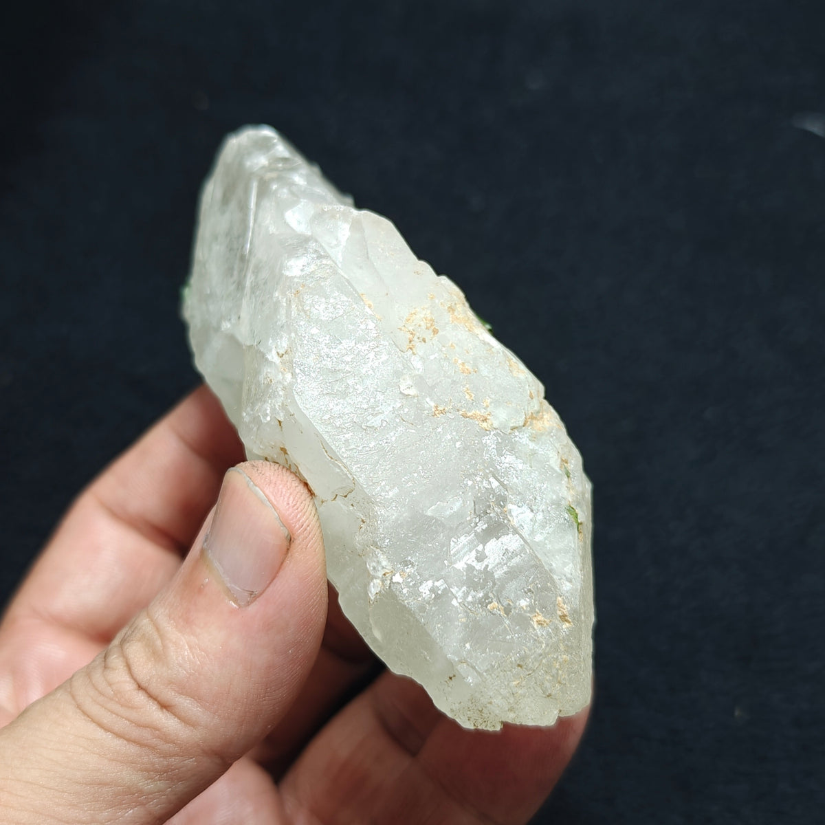 Natural quartz with green Tourmalines 265 grams