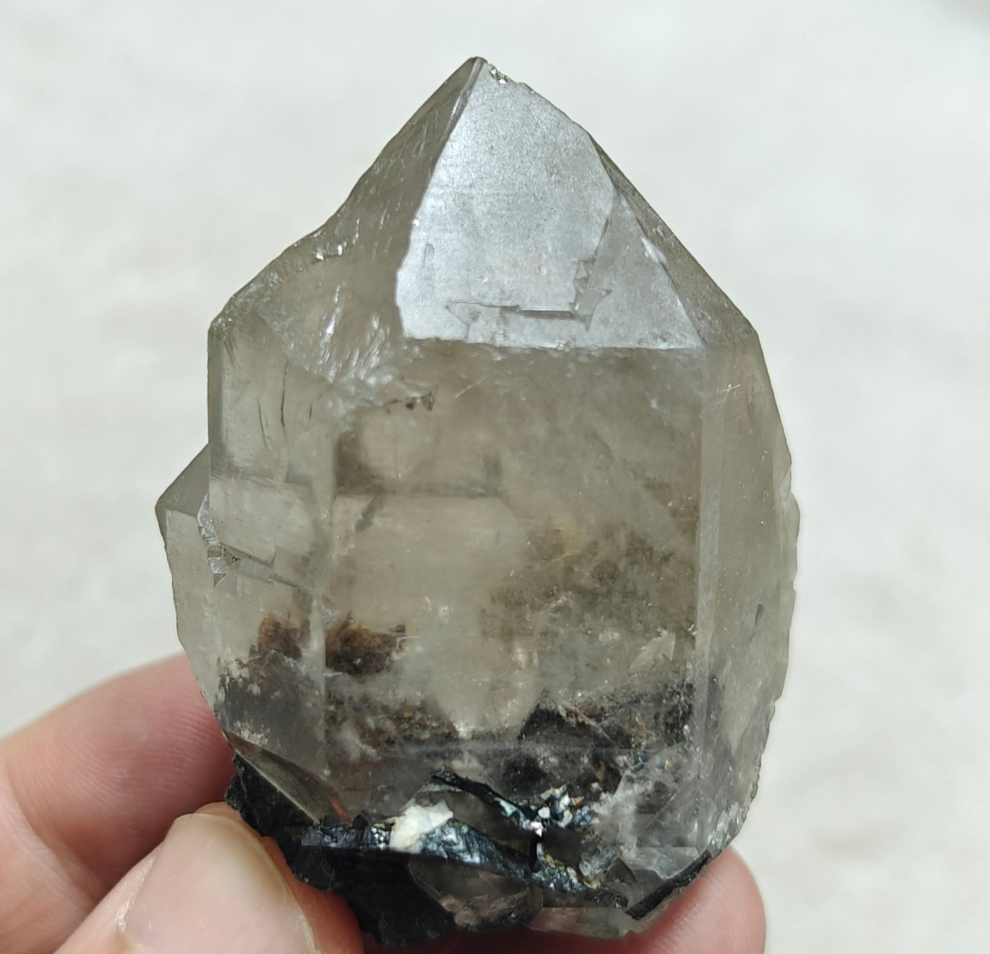 Quartz Crystal with associated hematite 128 grams
