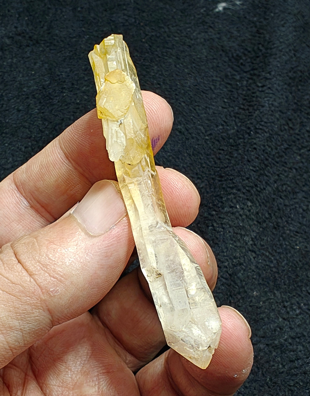 Natural iron included yellow faden quartz 16 grams