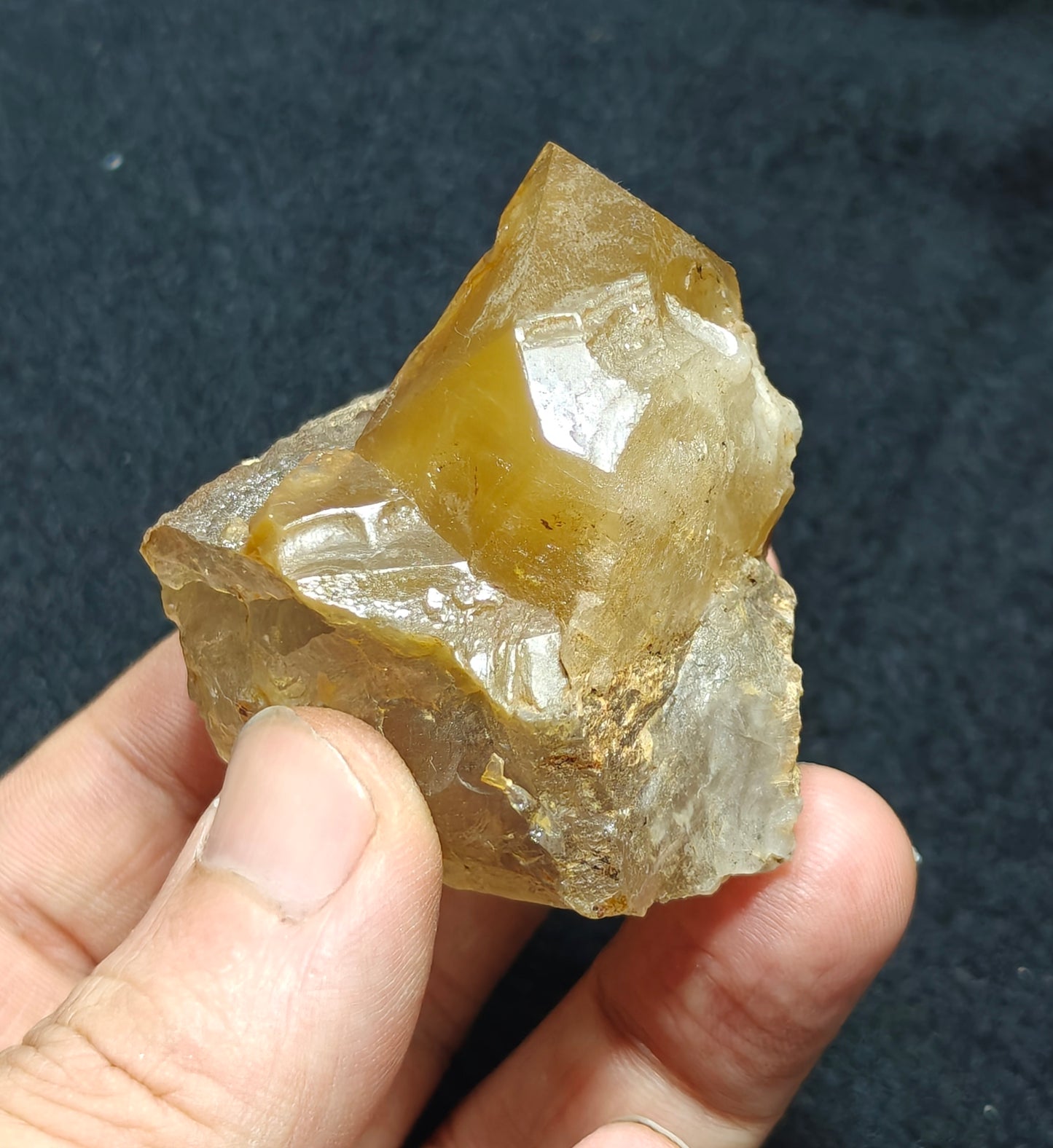 Astrophyllite included terminated Quartz Crystal on matrix 144 grams