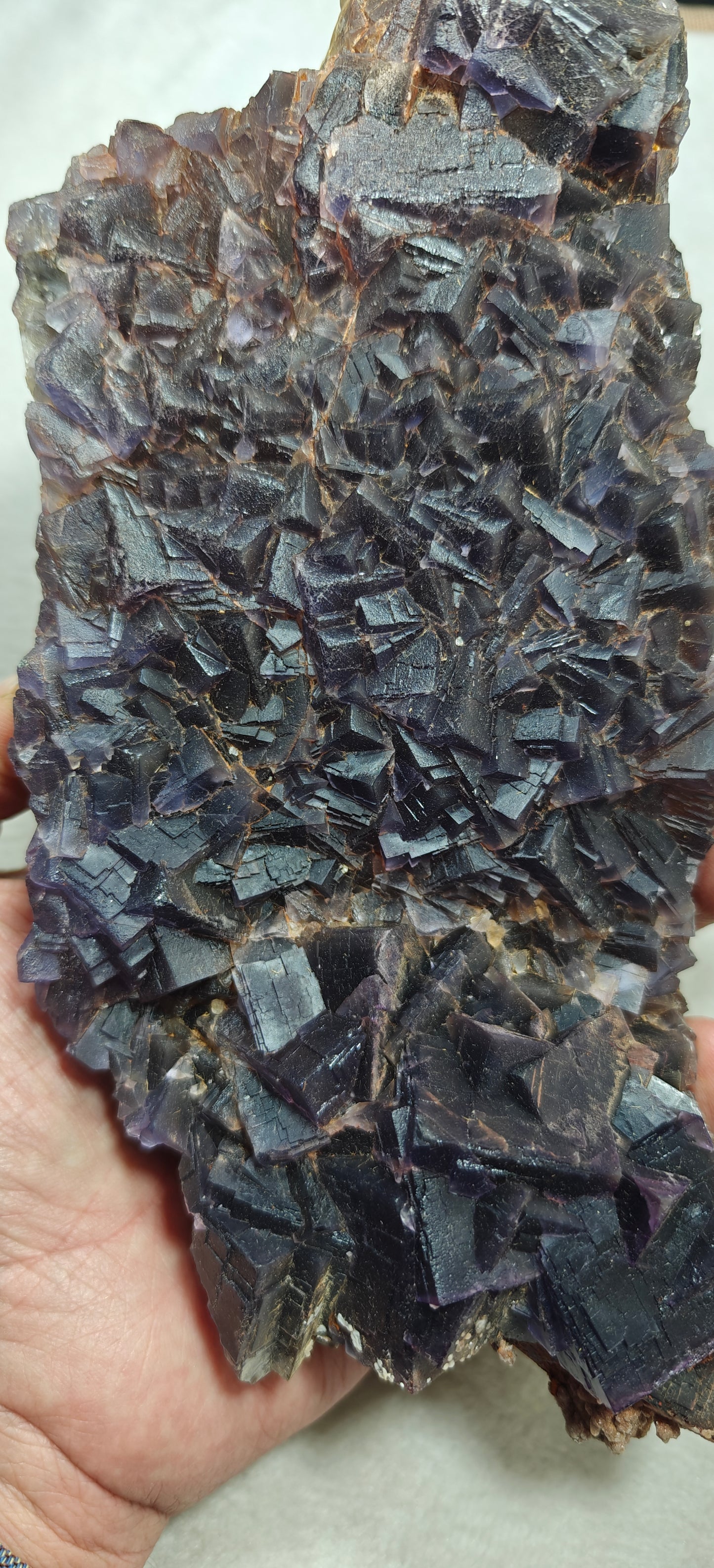 Amazing Fluorite clusters plate 1350 grams
