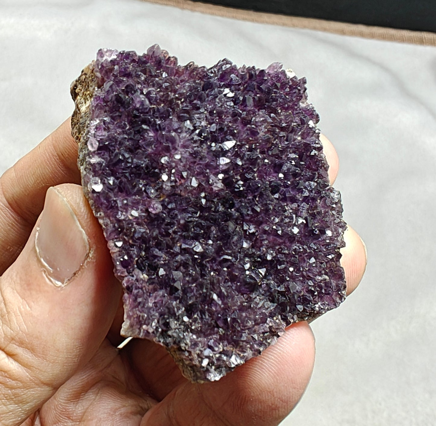 Drusy Amethyst crystals Cluster 73 grams