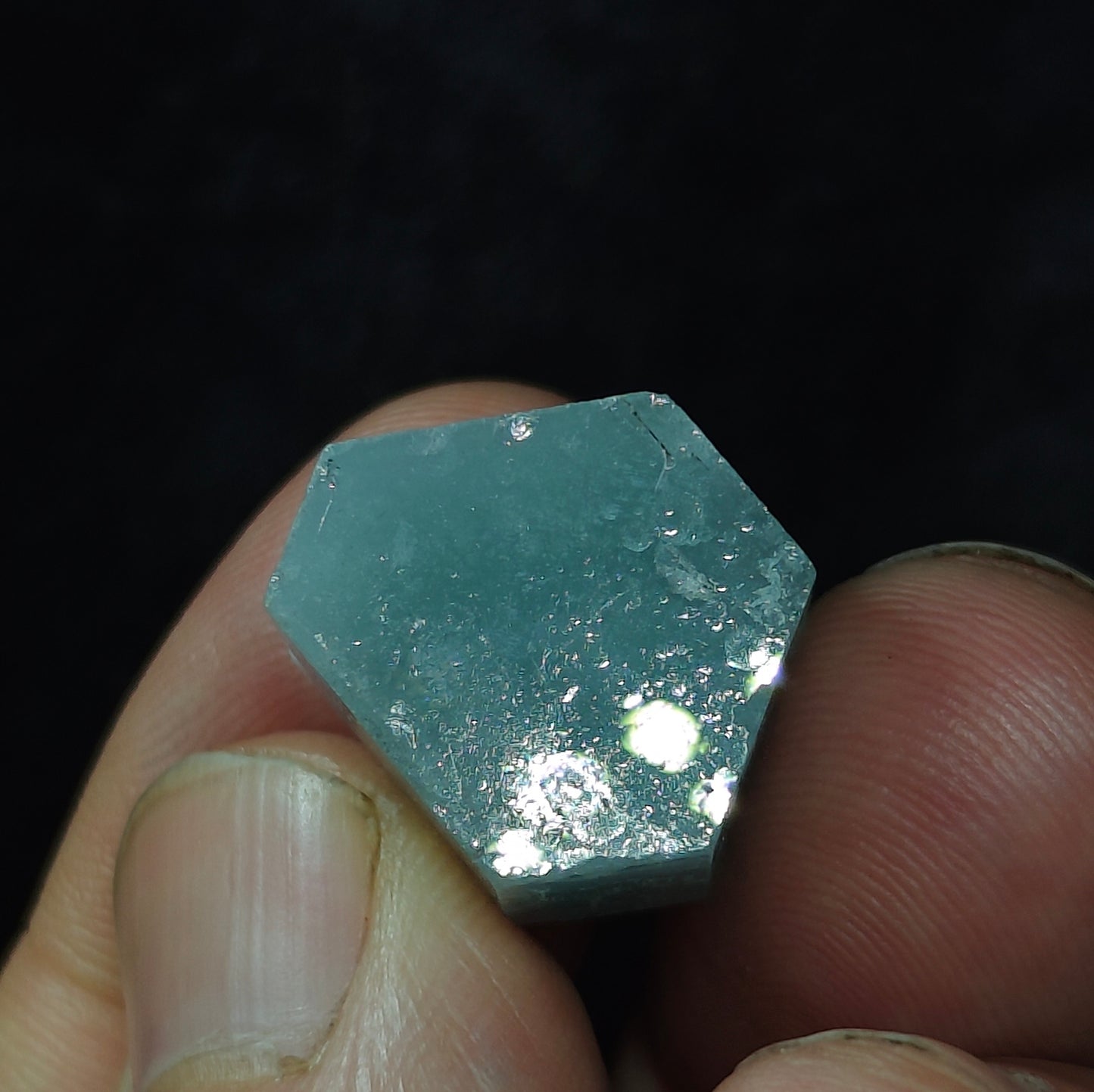 Afghanistan Aquamarine Crystal with tiny tantalite 45 carats