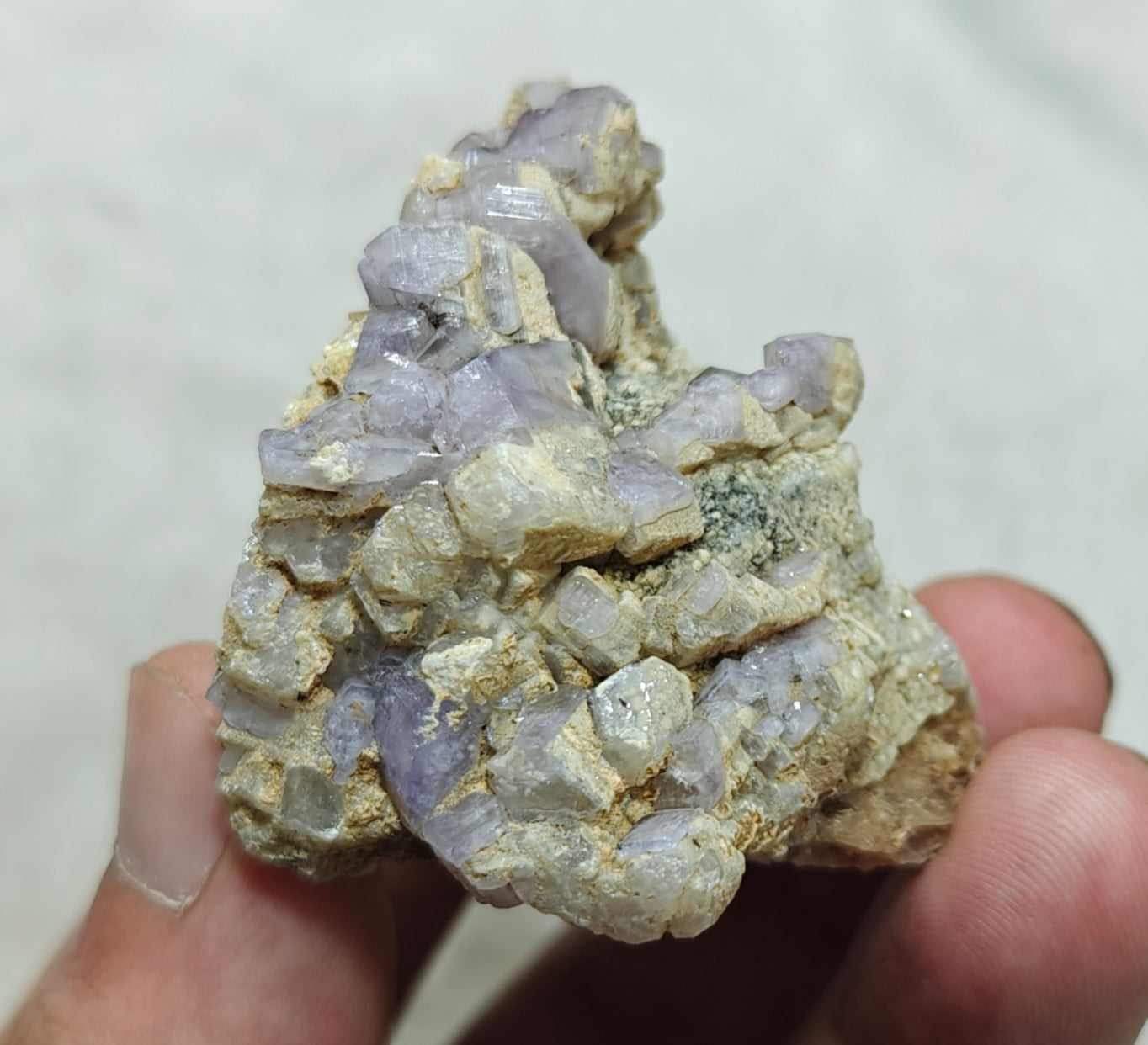 An amazing specimen of purple Apatite crystals on matrix 57 grams