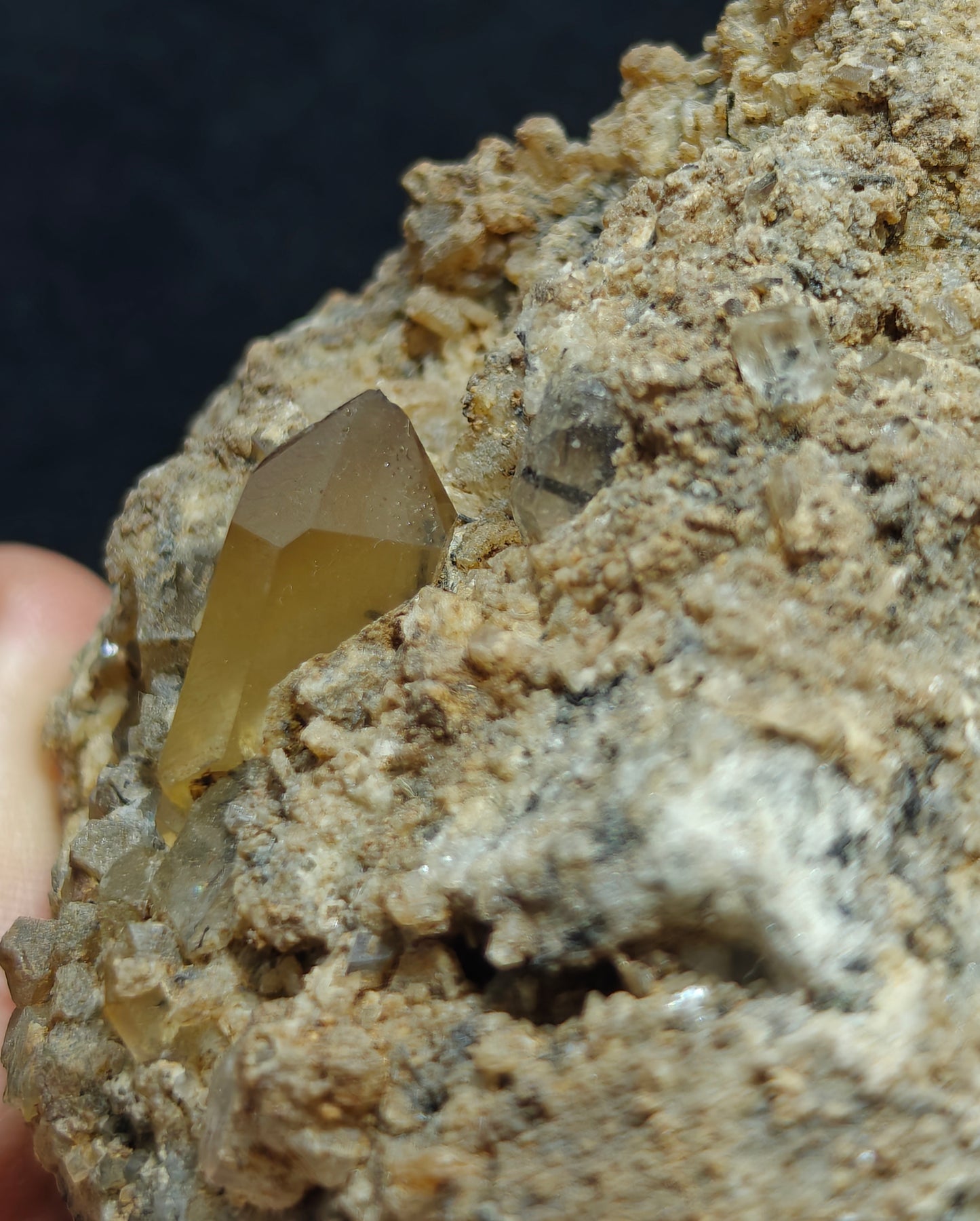 Astrophyllite Quartz Crystals on matrix 197 grams