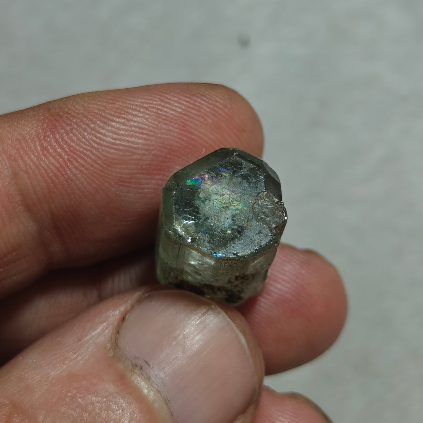 Natural green apatite crystal 7 grams