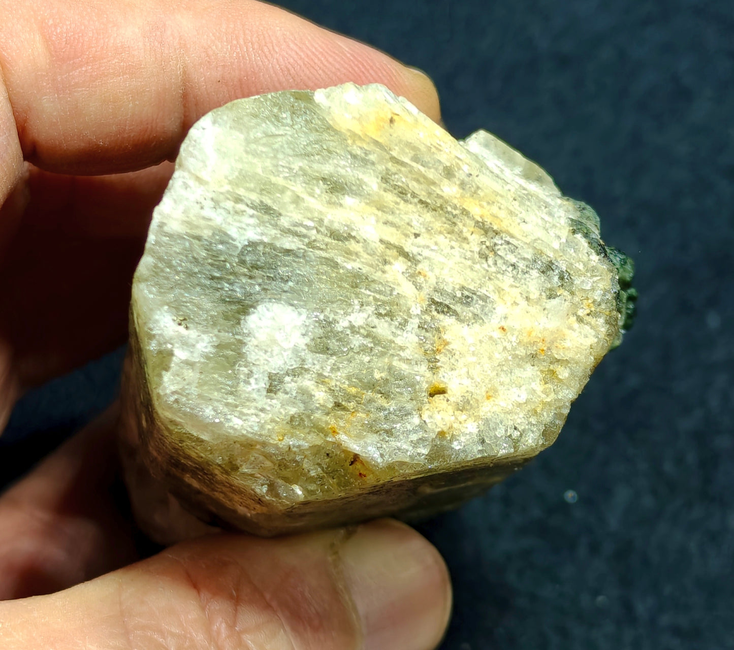 Scapolite crystal with associated epidote 327 grams