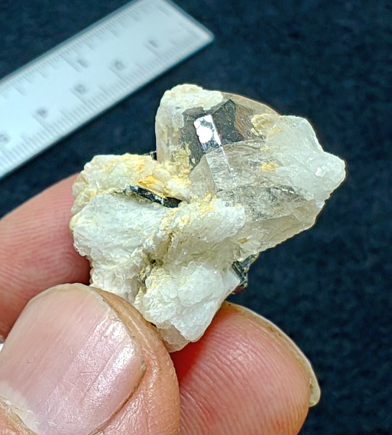 Small Natural terminated topaz crystal on matrix 10 grams