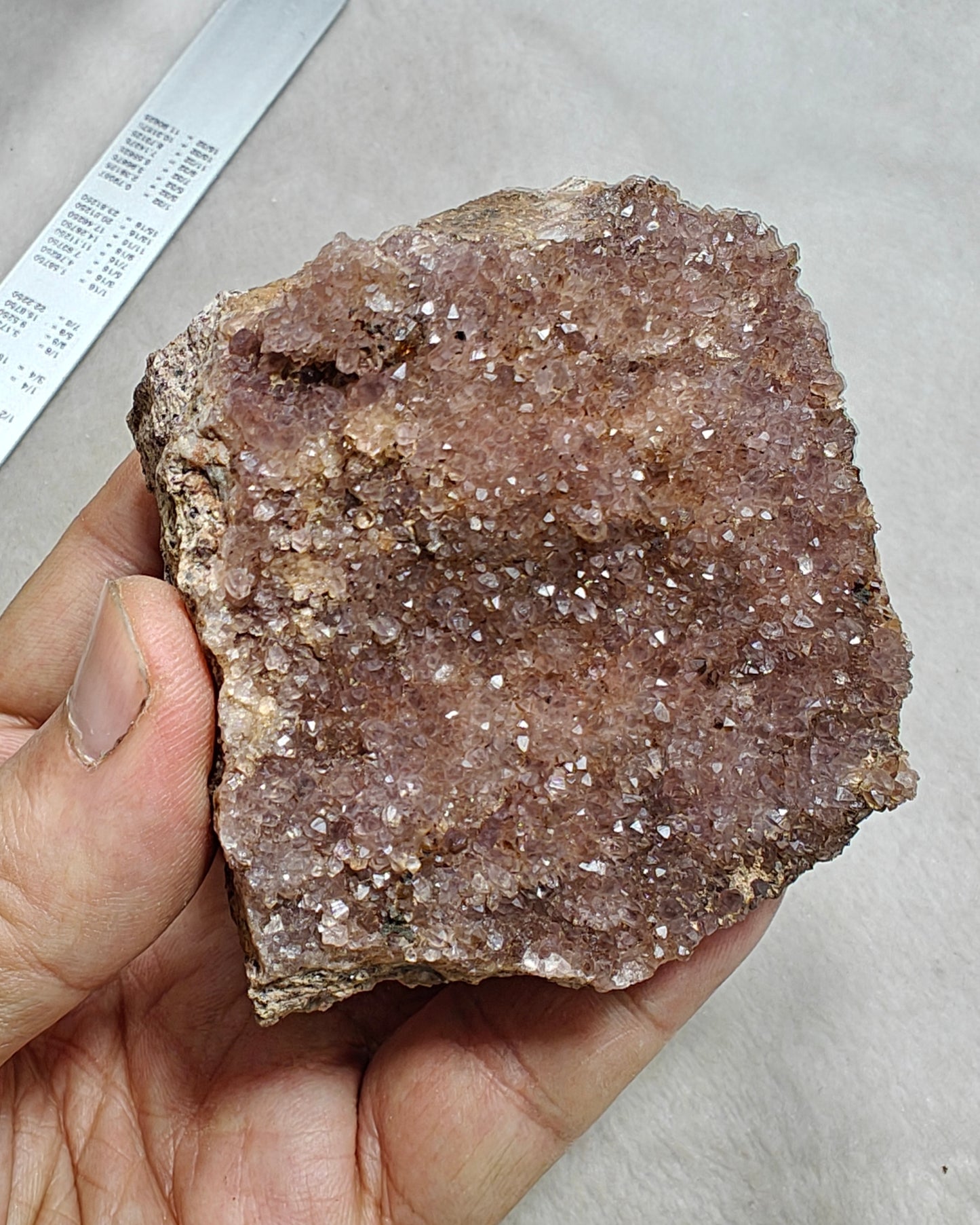 Drusy Amethyst crystals Cluster with light purple color 255
