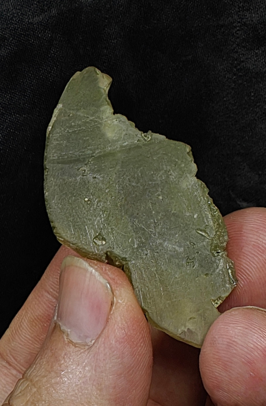 Green crystal specimen of spodumene variety triphane 34 grams