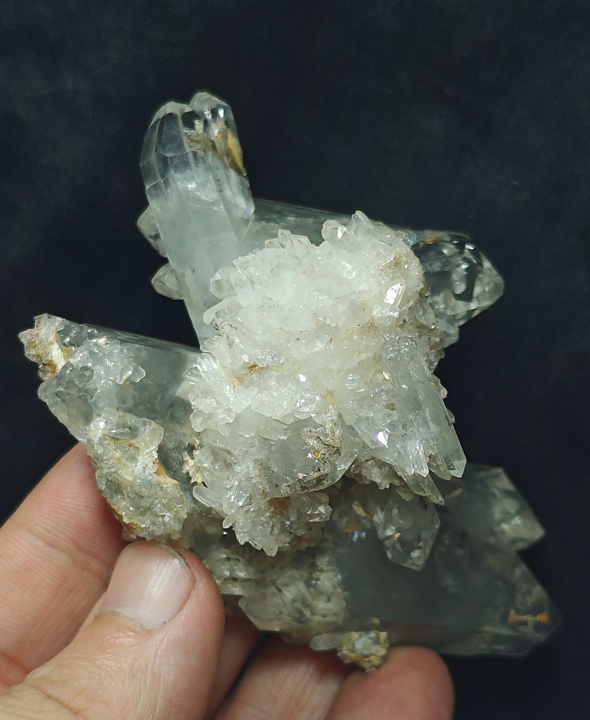 Quartz Crystals terminated cluster 145 grams