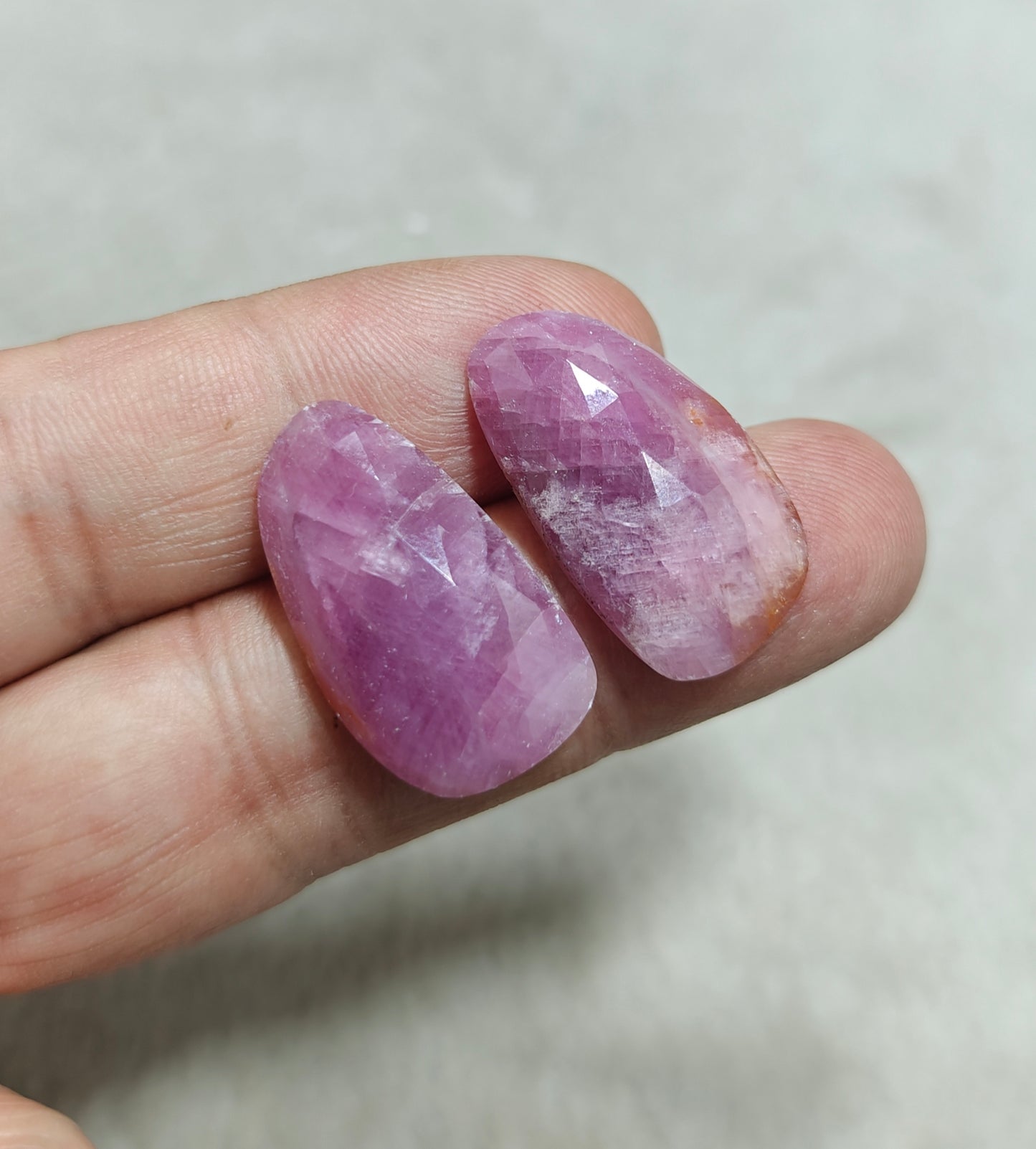 Amazing beautiful pair of rose cut sapphire 51 carats