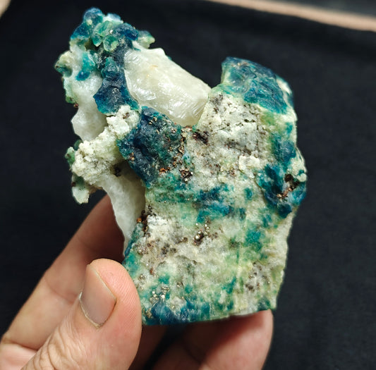 Natural Fluorescent Hayune/Sodalite on matrix with Calcite 354 grams