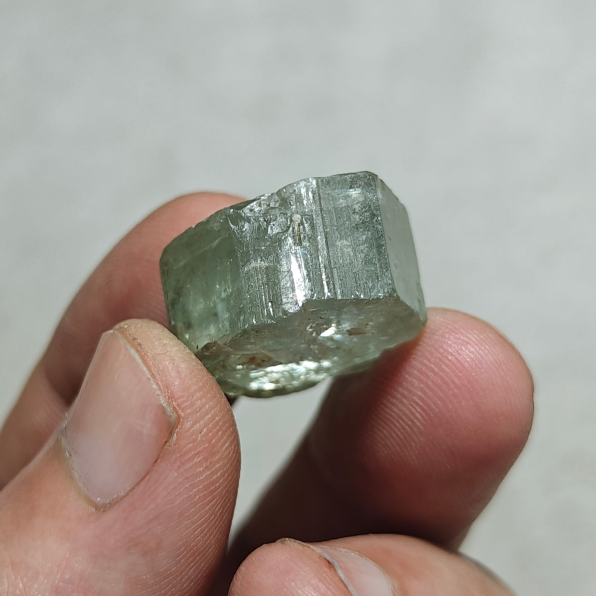 Natural green apatite crystal 14 grams