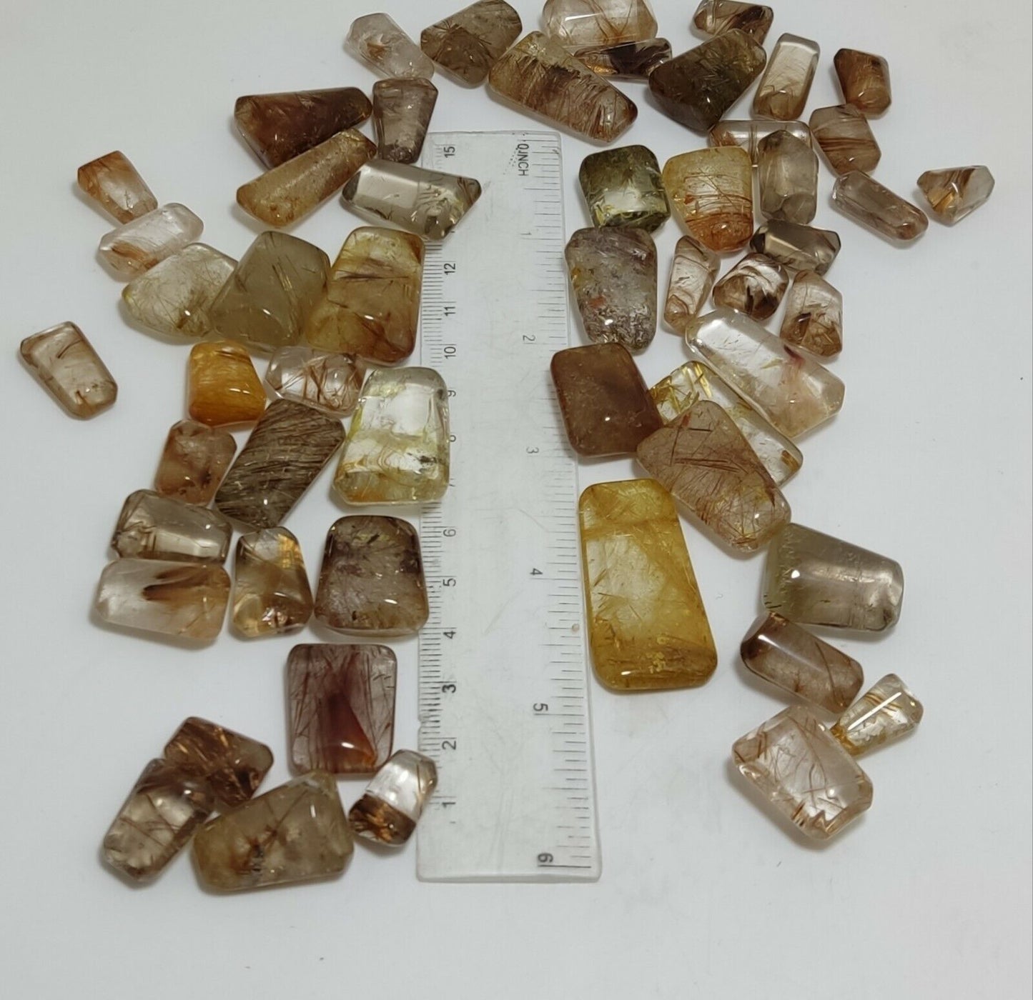 230 grams Rutilated polished quartz tumbles