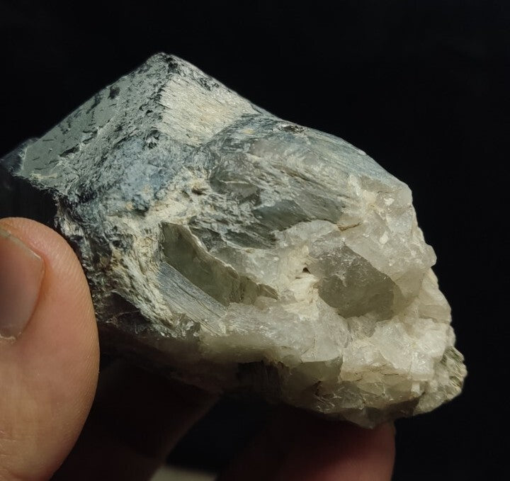 Natural Terminated Black Quartz with Light Blue Hues 277 grams