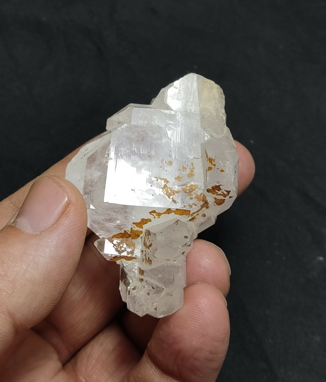 An amazing specimen of terminated faden Quartz crystal 65 grams