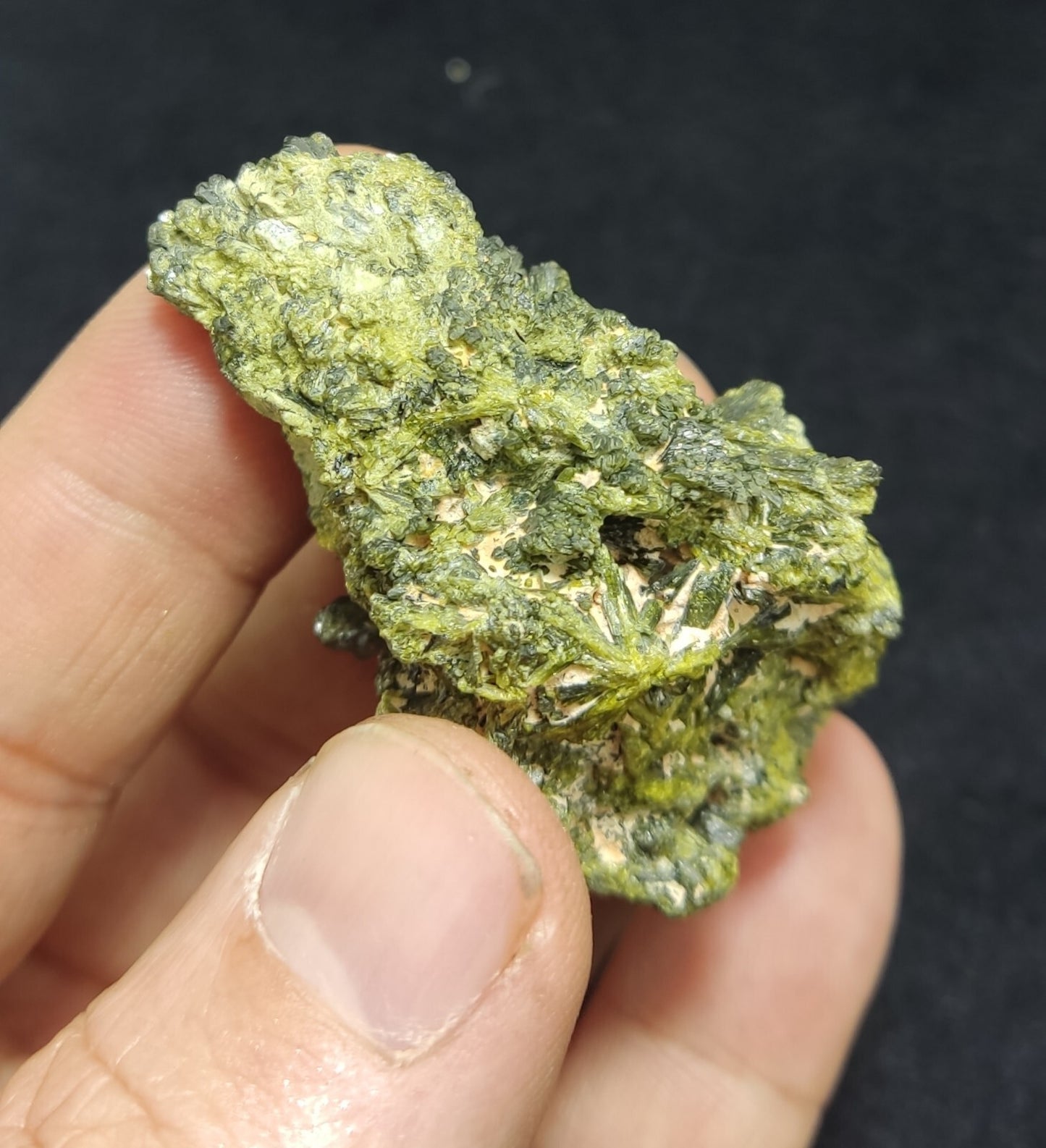 An Aesthetic specimen of epidote cluster 55 grams