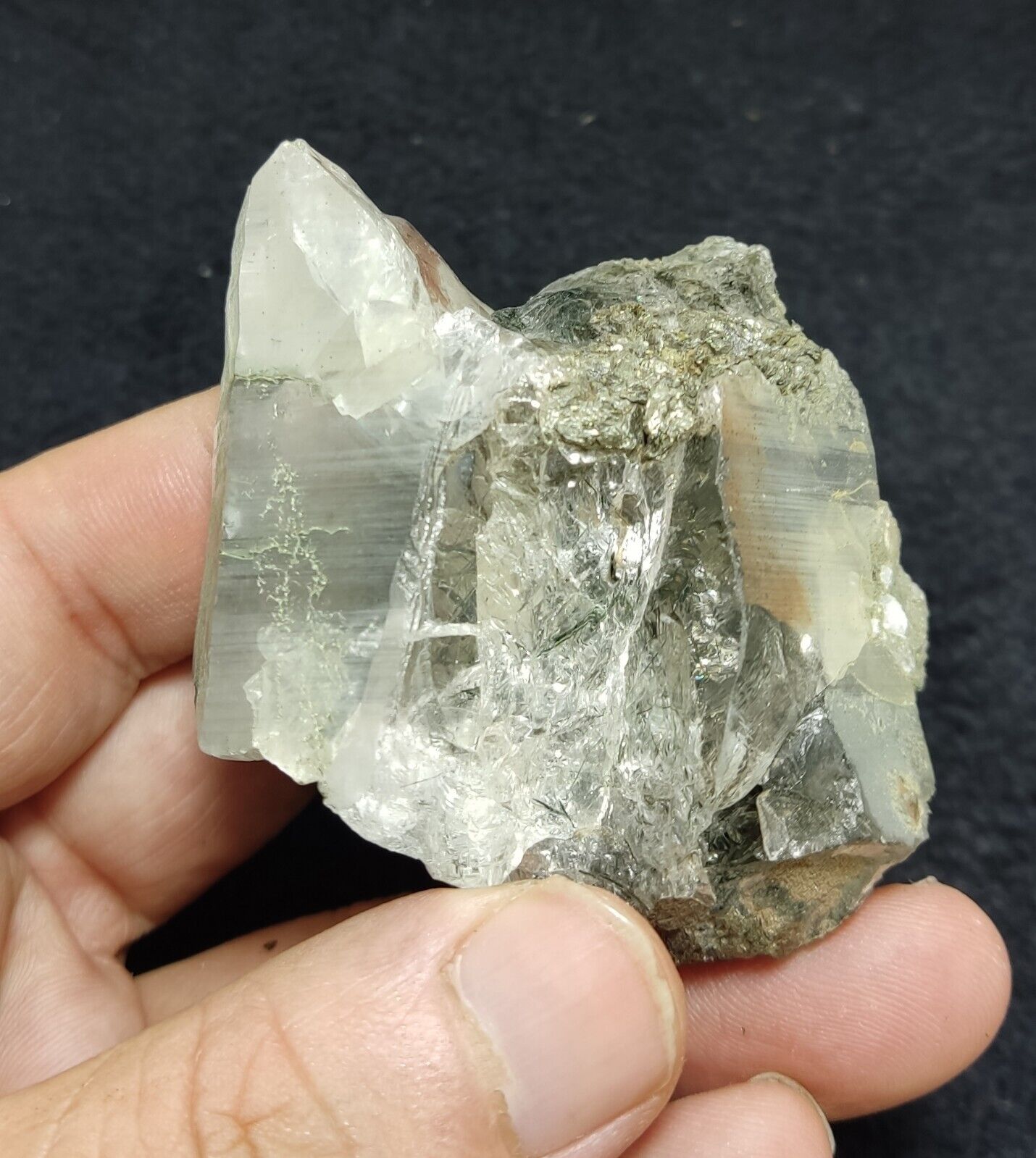 An Aesthetic Natural terminated Chlorite Quartz crystal 142 grams
