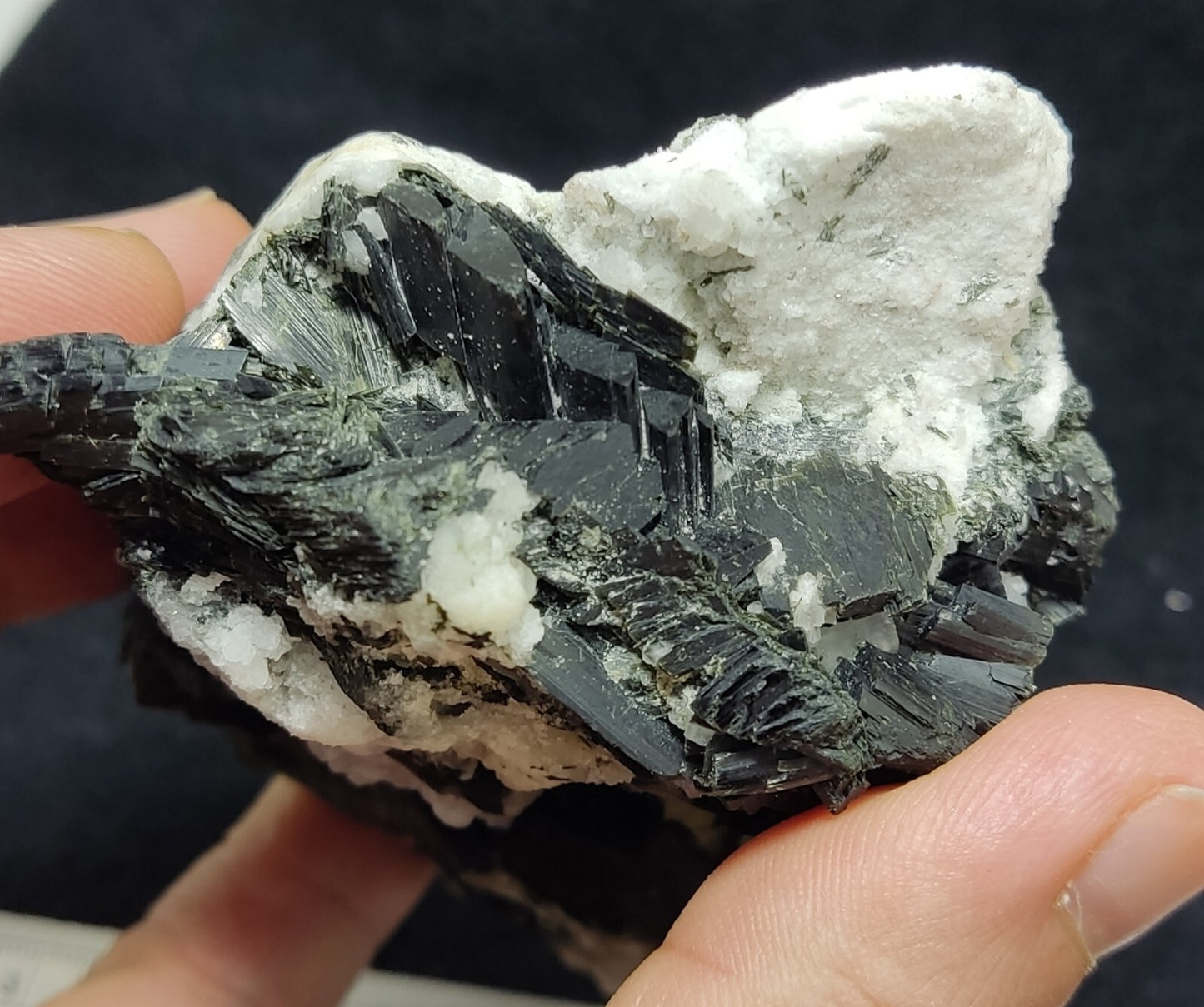 An aesthetic combo specimen of aegirine on albite 324 grams