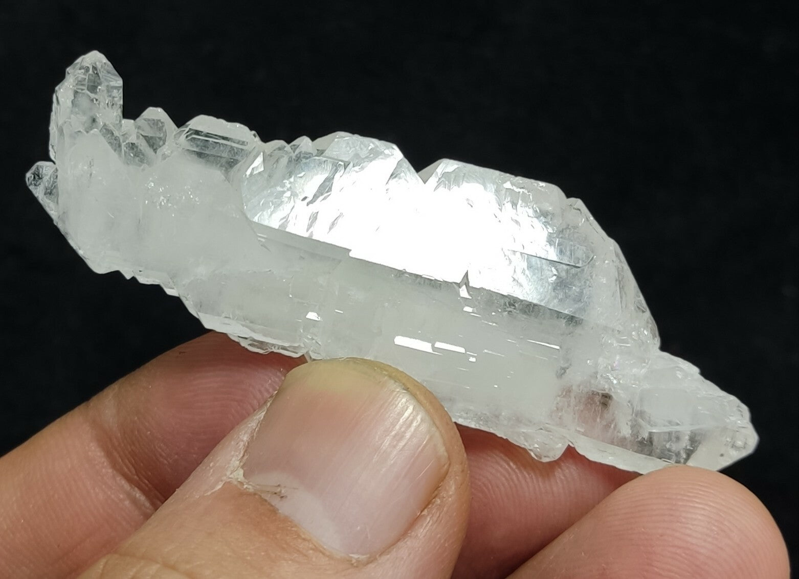 An amazing specimen of terminated faden Quartz crystal 16 grams