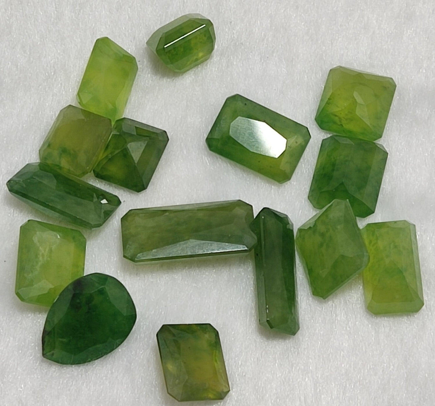 105 Carats faceted hydrogrossular vesuvianite gems