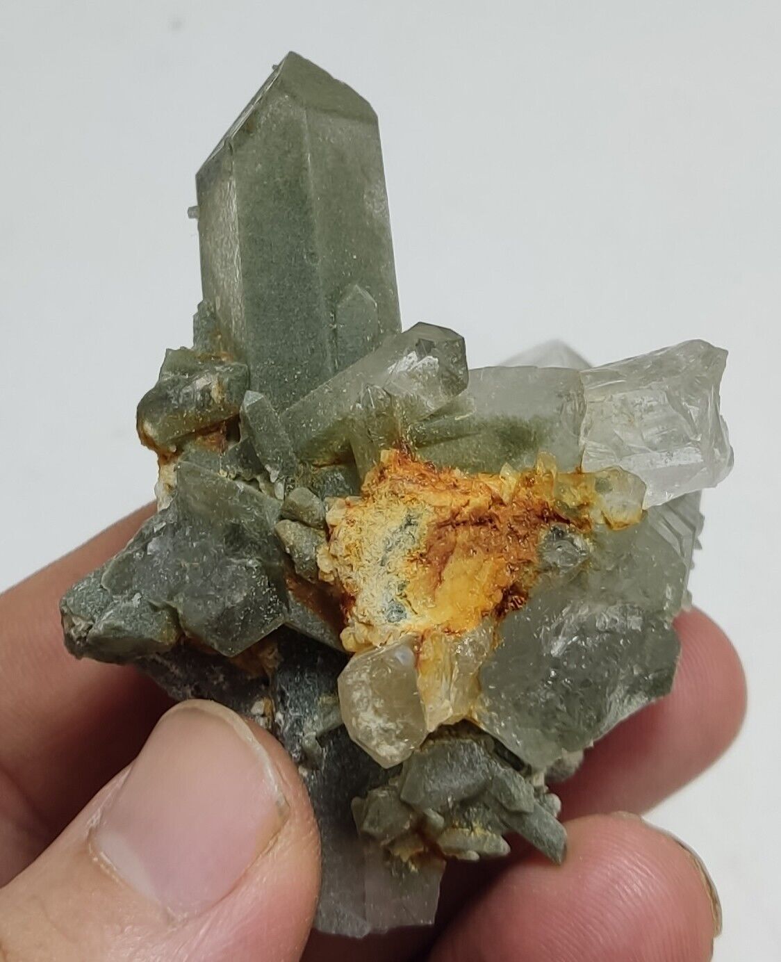 An Aesthetic Natural terminated chlorite Quartz specimen 90 grams