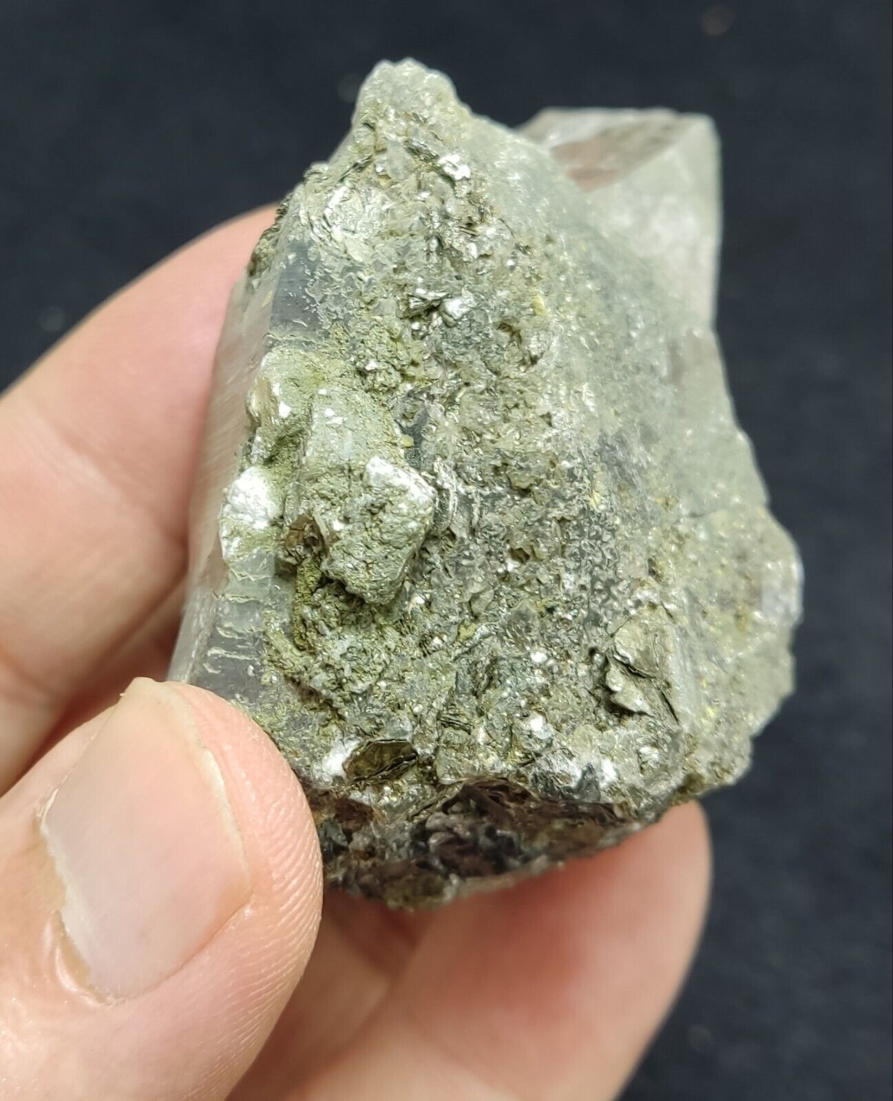An Aesthetic Natural terminated Chlorite Quartz crystal 142 grams