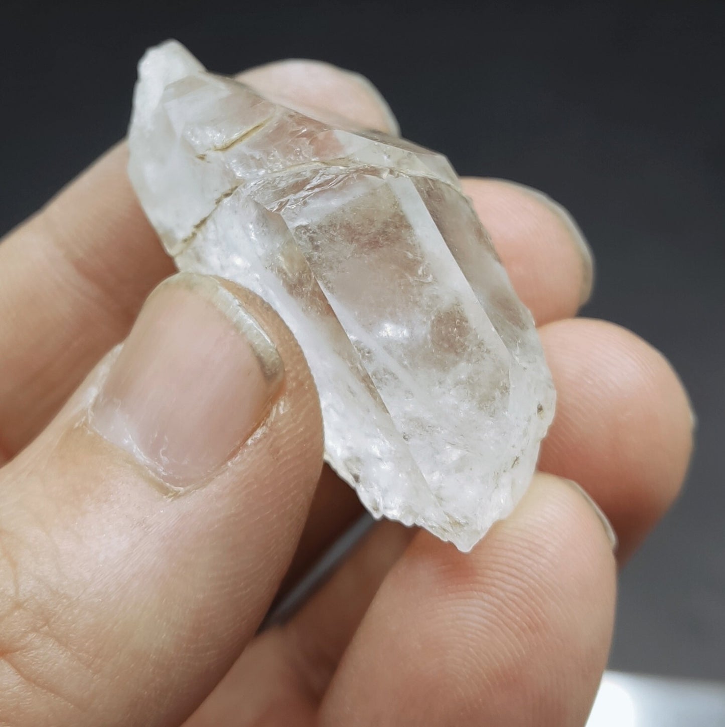 An Aesthetic terminated specimen of Faden Quartz crystal 20 grams